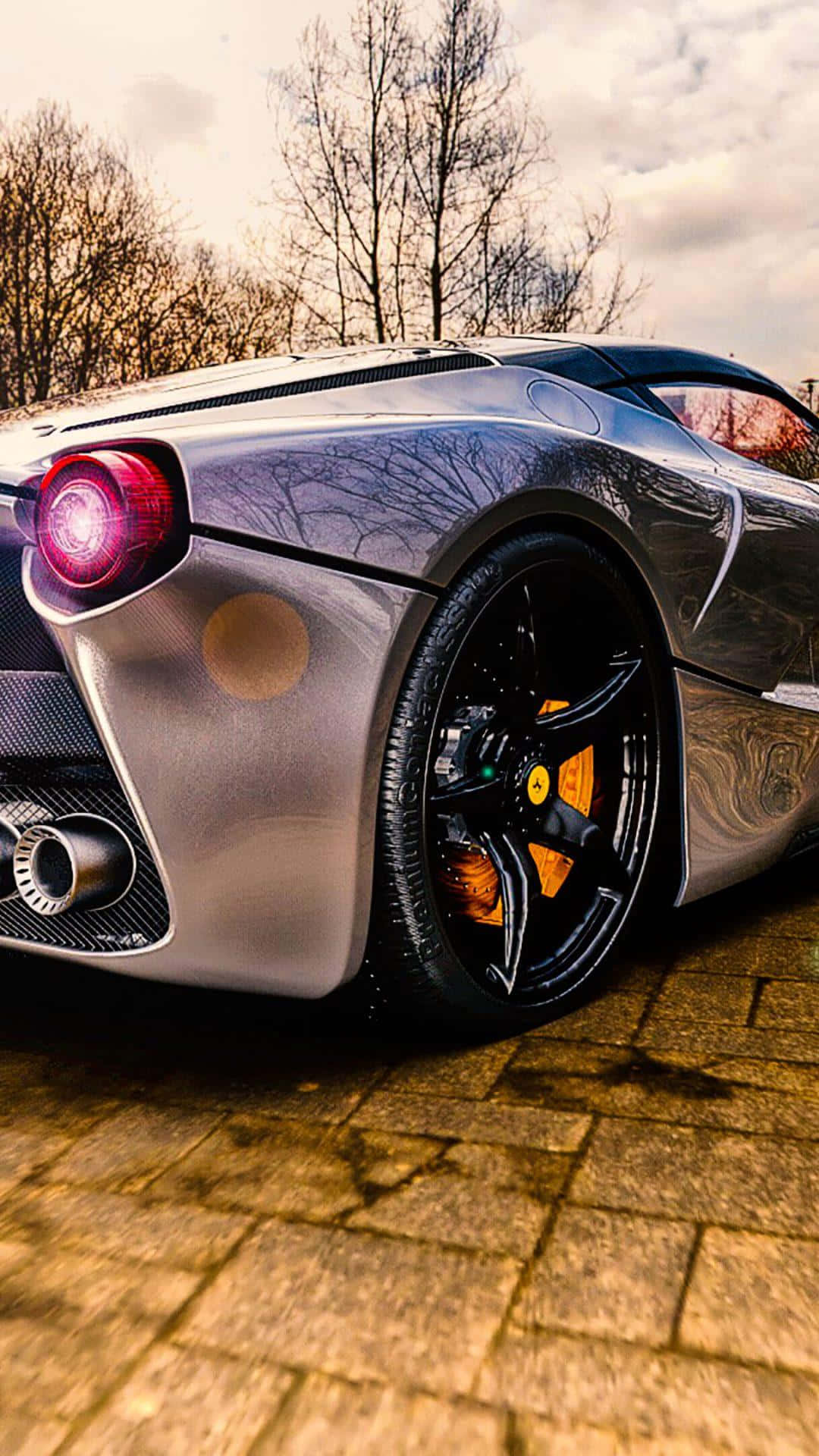 Hopeinen kallis Ferrari Taustakuvat