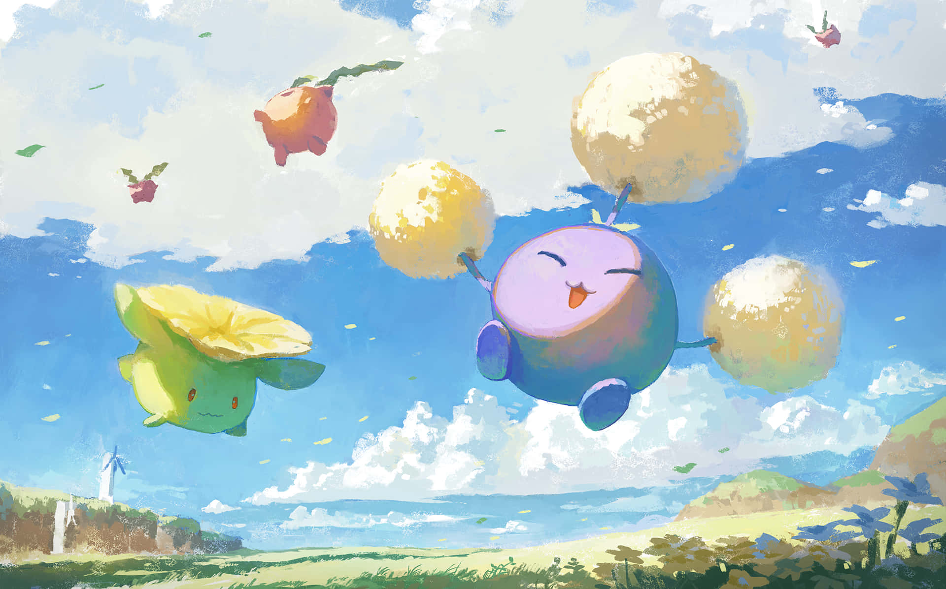 Hoppip, Skiploom ja Jumpluff Taustakuvat