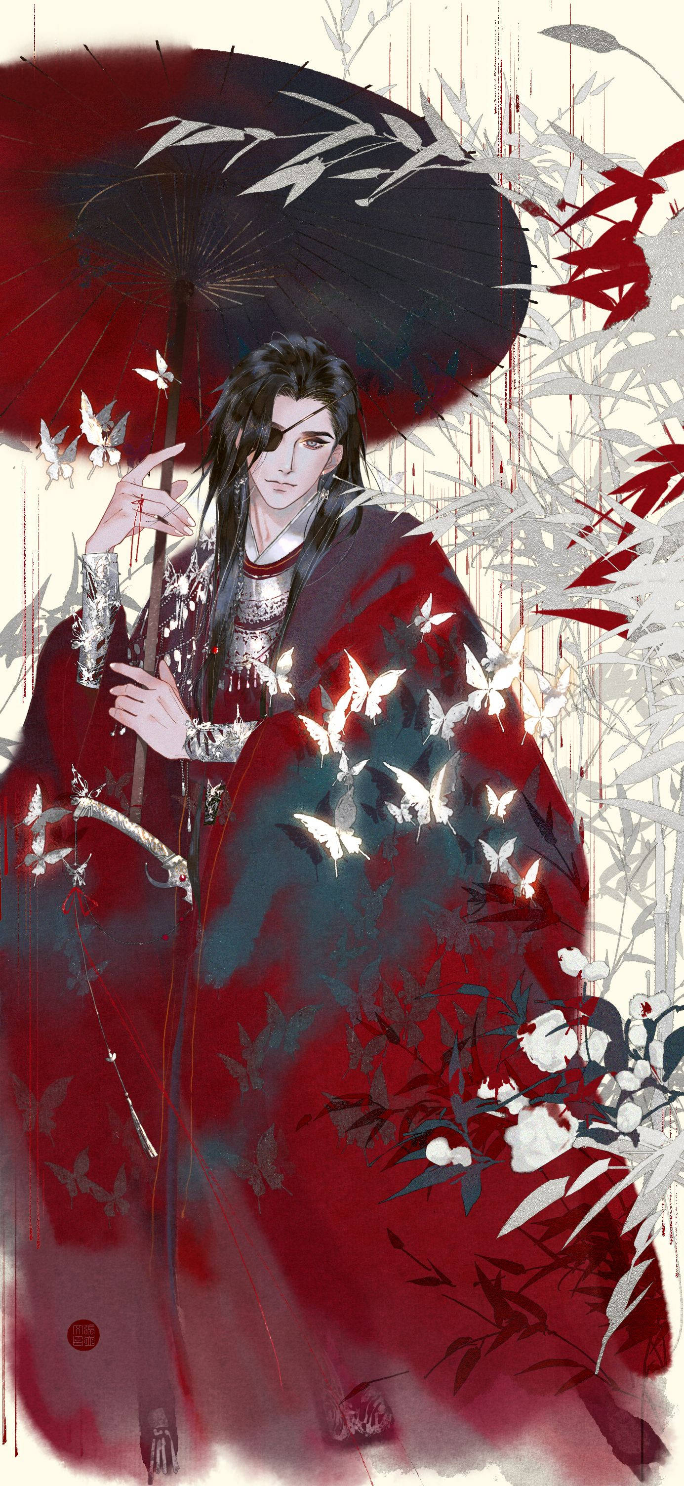 Hua Cheng Punainen Taide Taustakuvat