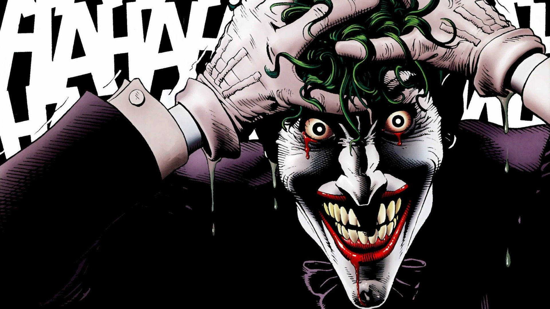 Hullu Joker veriset kasvot taustakuva