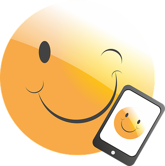 Hymyilevä emoji mobiilikonsepti Taustakuvat