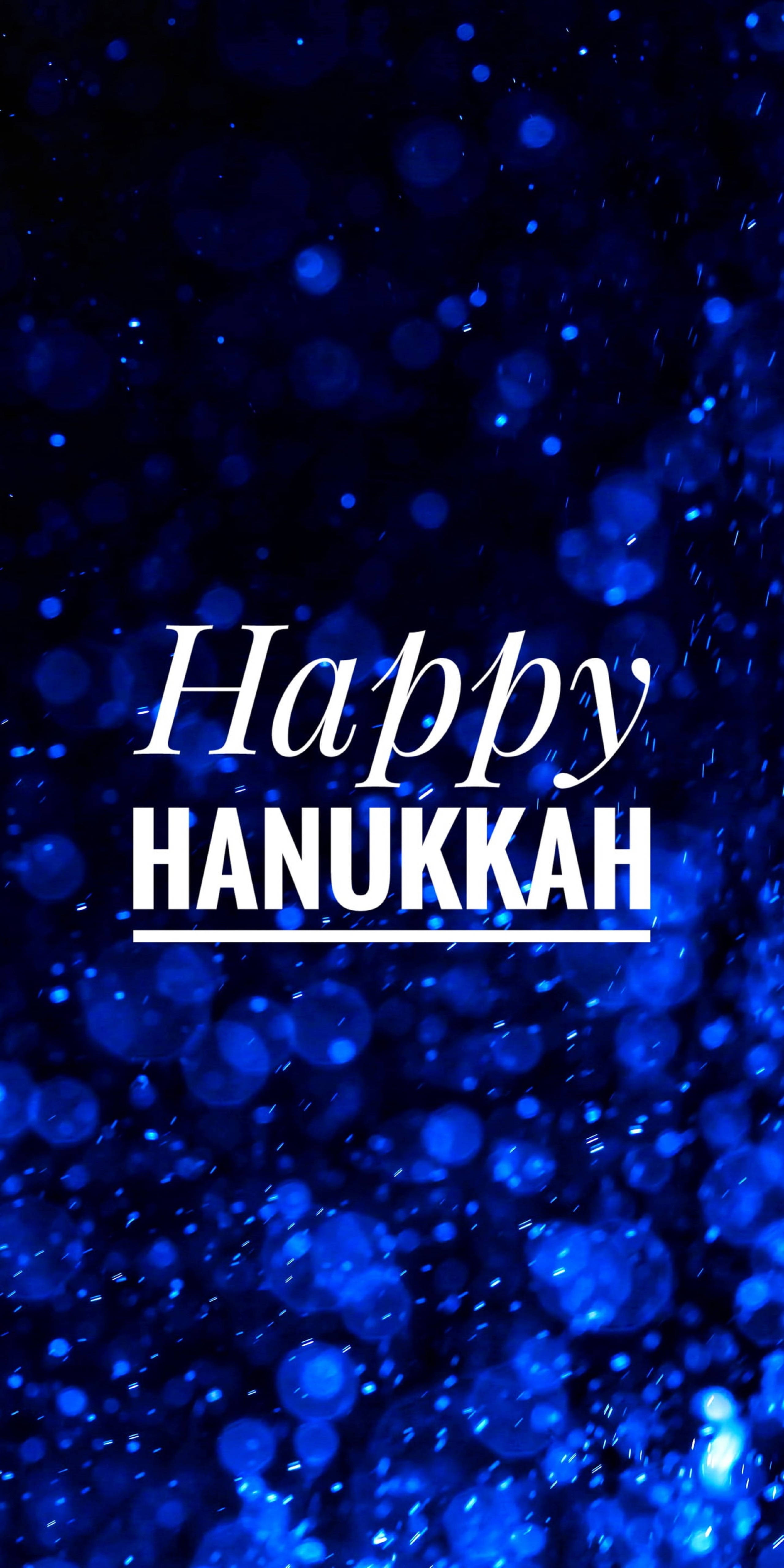 Hyvää hanukkaa sininen estetiikka Taustakuvat