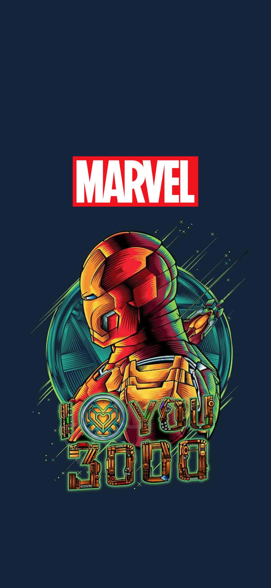 I Love You 3000 Iron Man iPhone XS Marvel -taustausta Taustakuvat