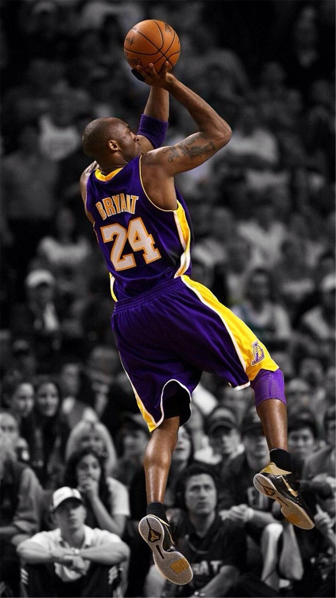 Ikoninen hyppyheitto Kobe Bryant iPhone Taustakuvat