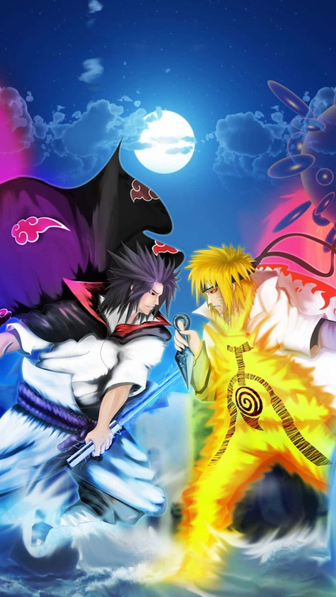 Ikuinen Mangekyou Sharingan - Naruto-puhelimen taustakuva Taustakuvat
