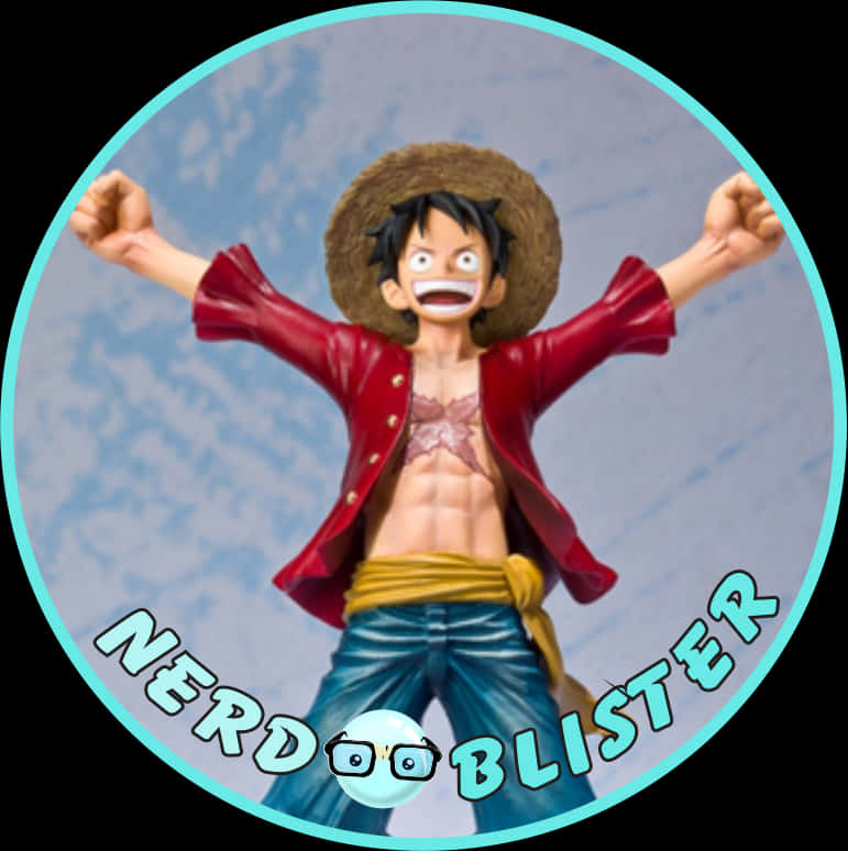 Iloinen Luffy-hahmo esillä Taustakuvat