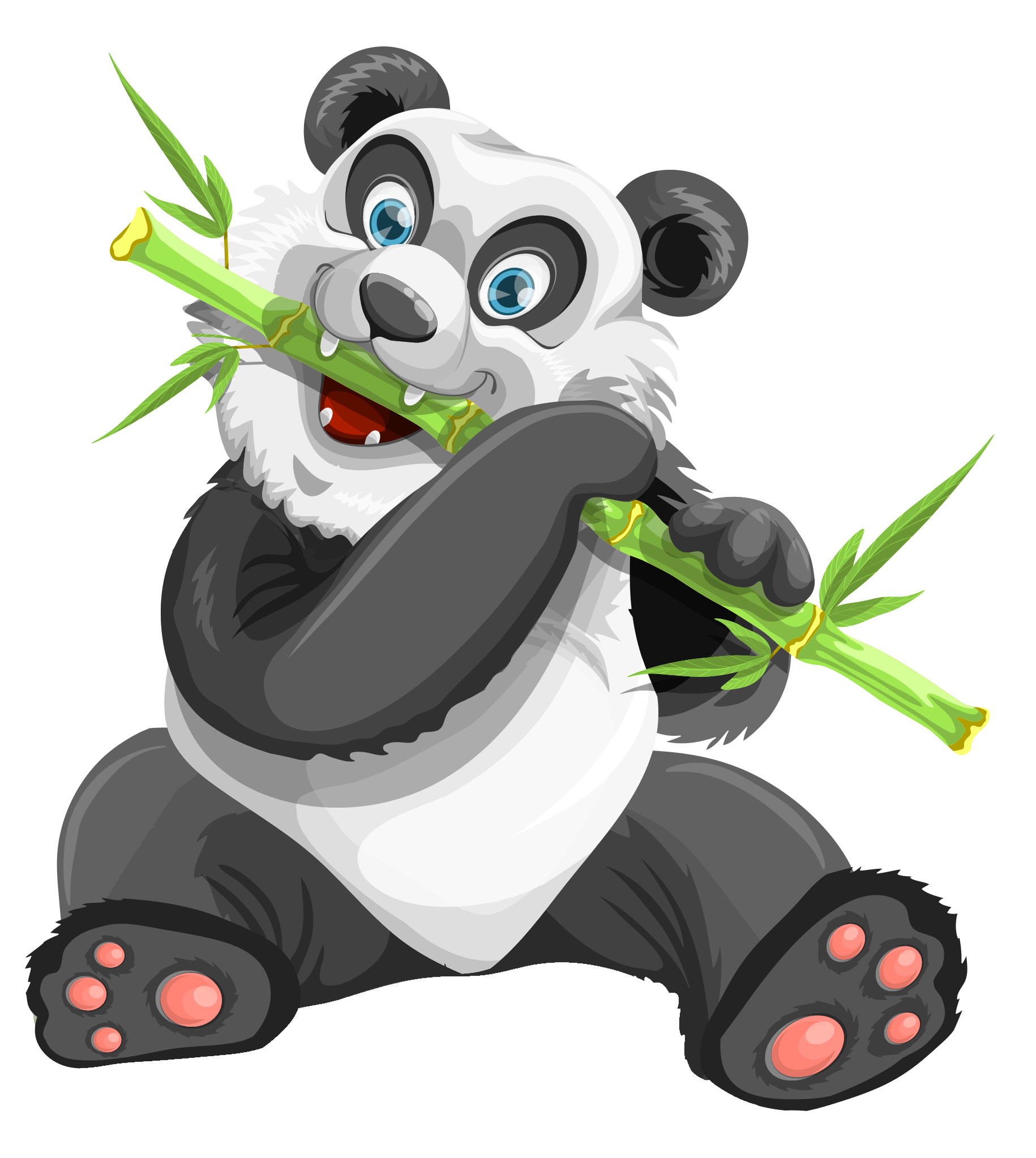 Iloinen panda syömässä bambua Taustakuvat