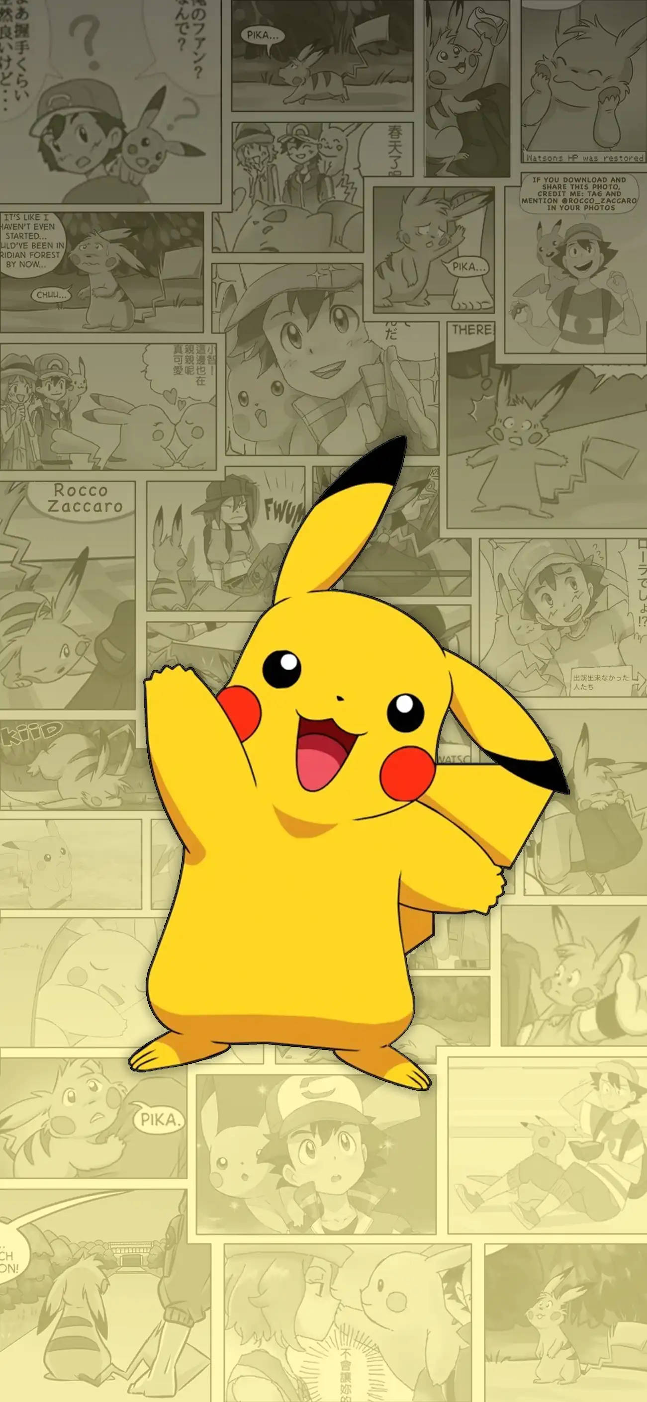 Iloinen Pikachu iPhone Taustakuvat