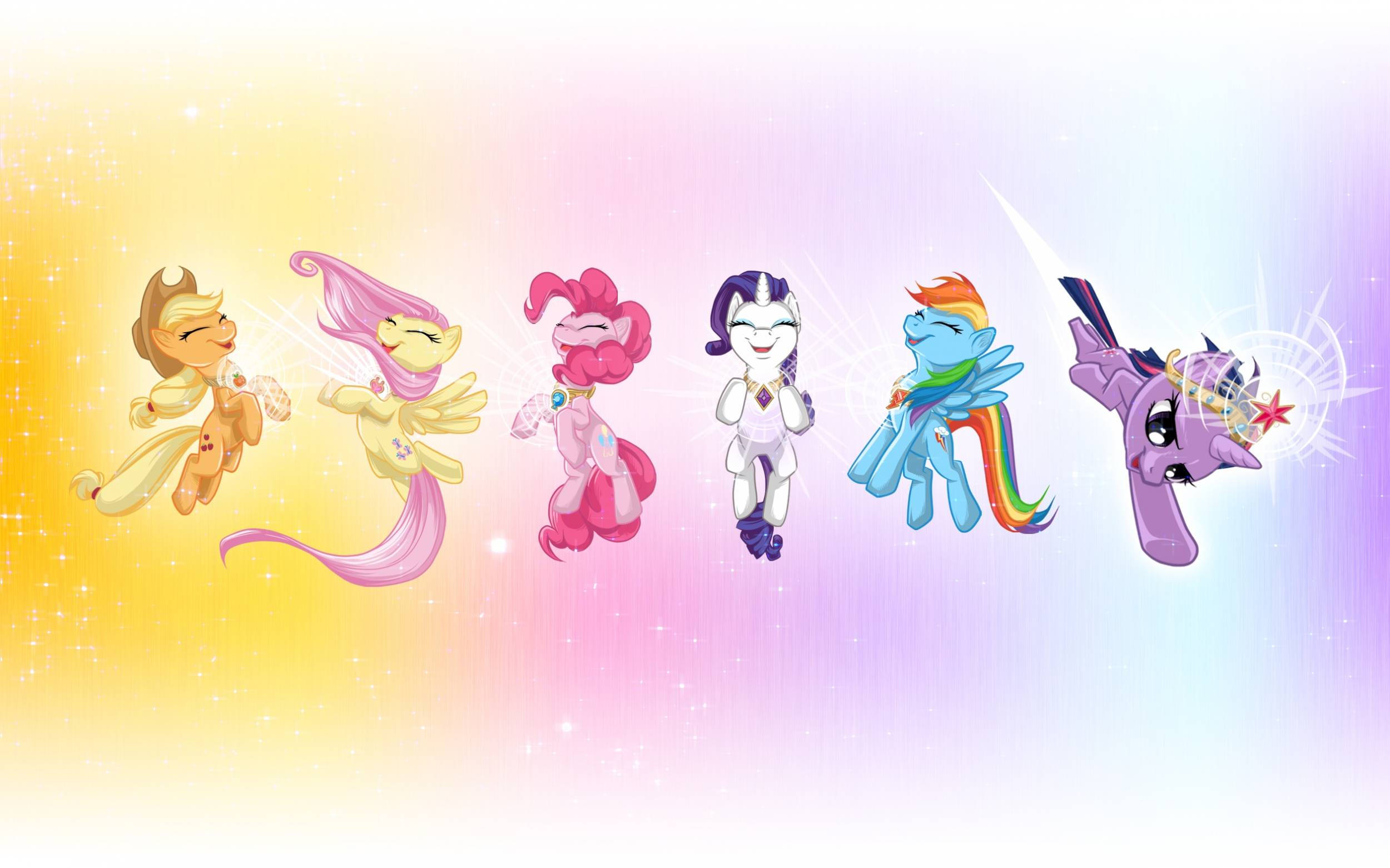 Iloinen värikäs My Little Pony -työpöytä Taustakuvat