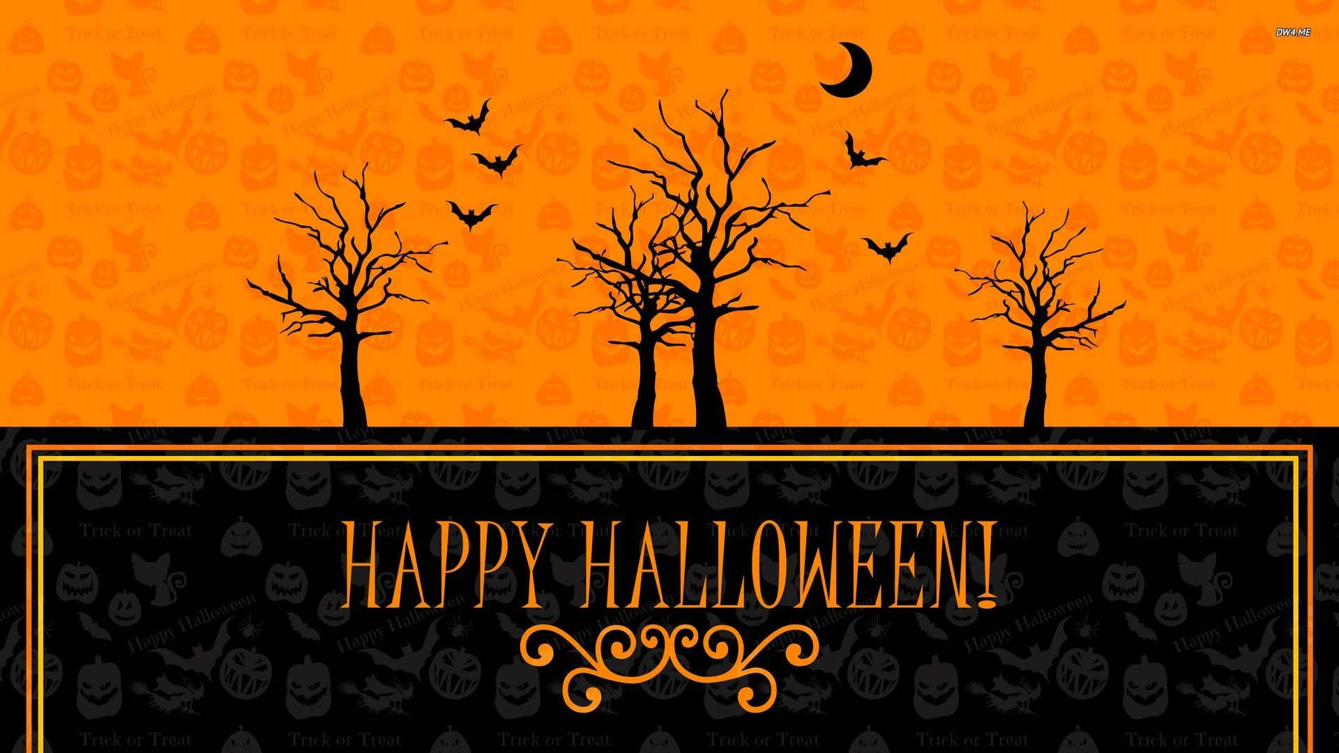 Iloinen vintage Halloween-juliste Taustakuvat