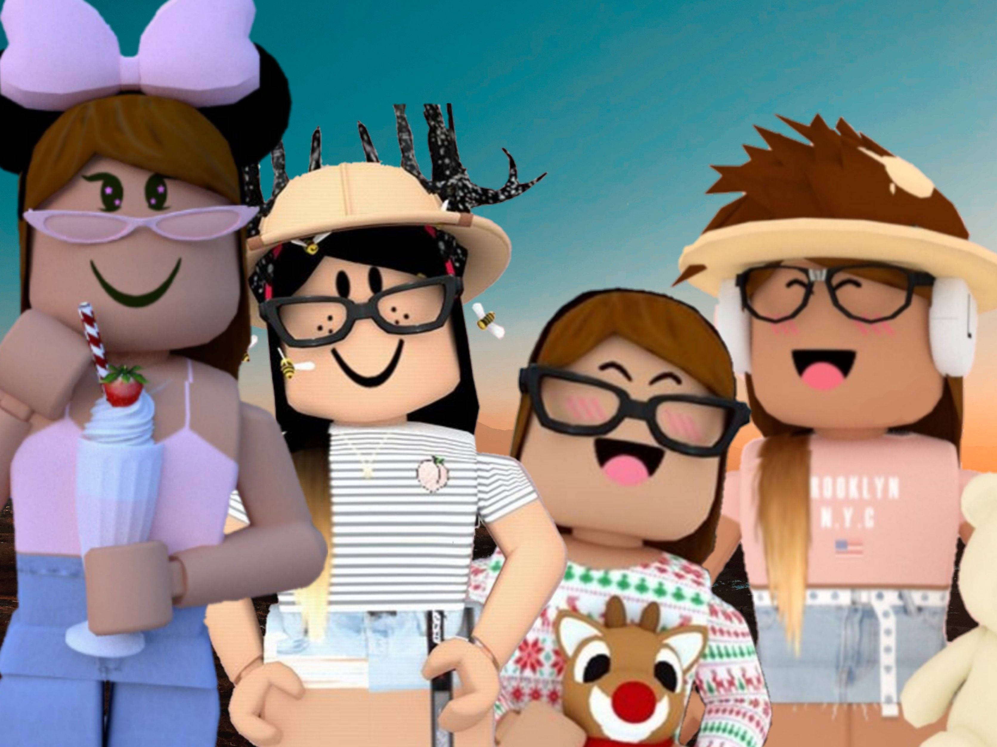 Iloisia Söpöjä Roblox-Tyttöjä Taustakuvat