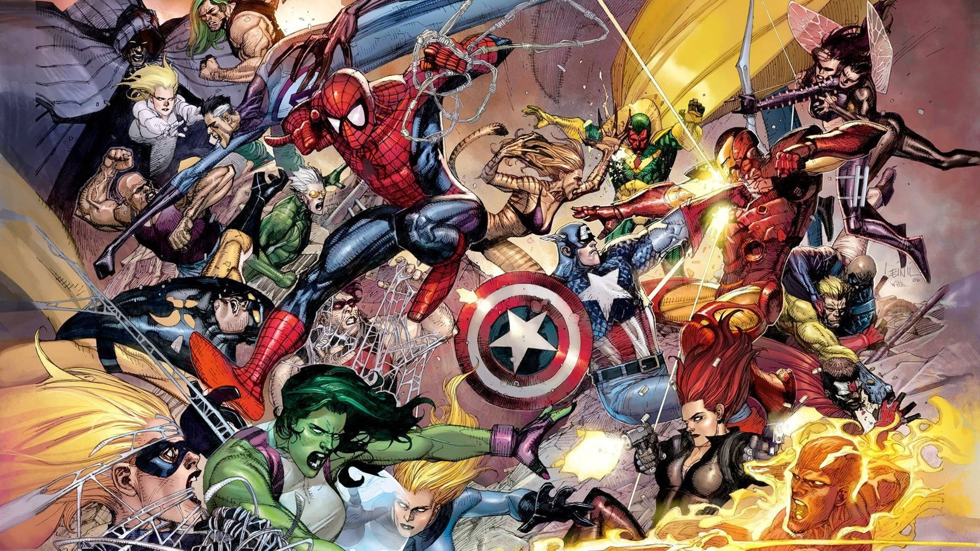Marvel-sarjakuvien supersankarien sota vihollisia vastaan