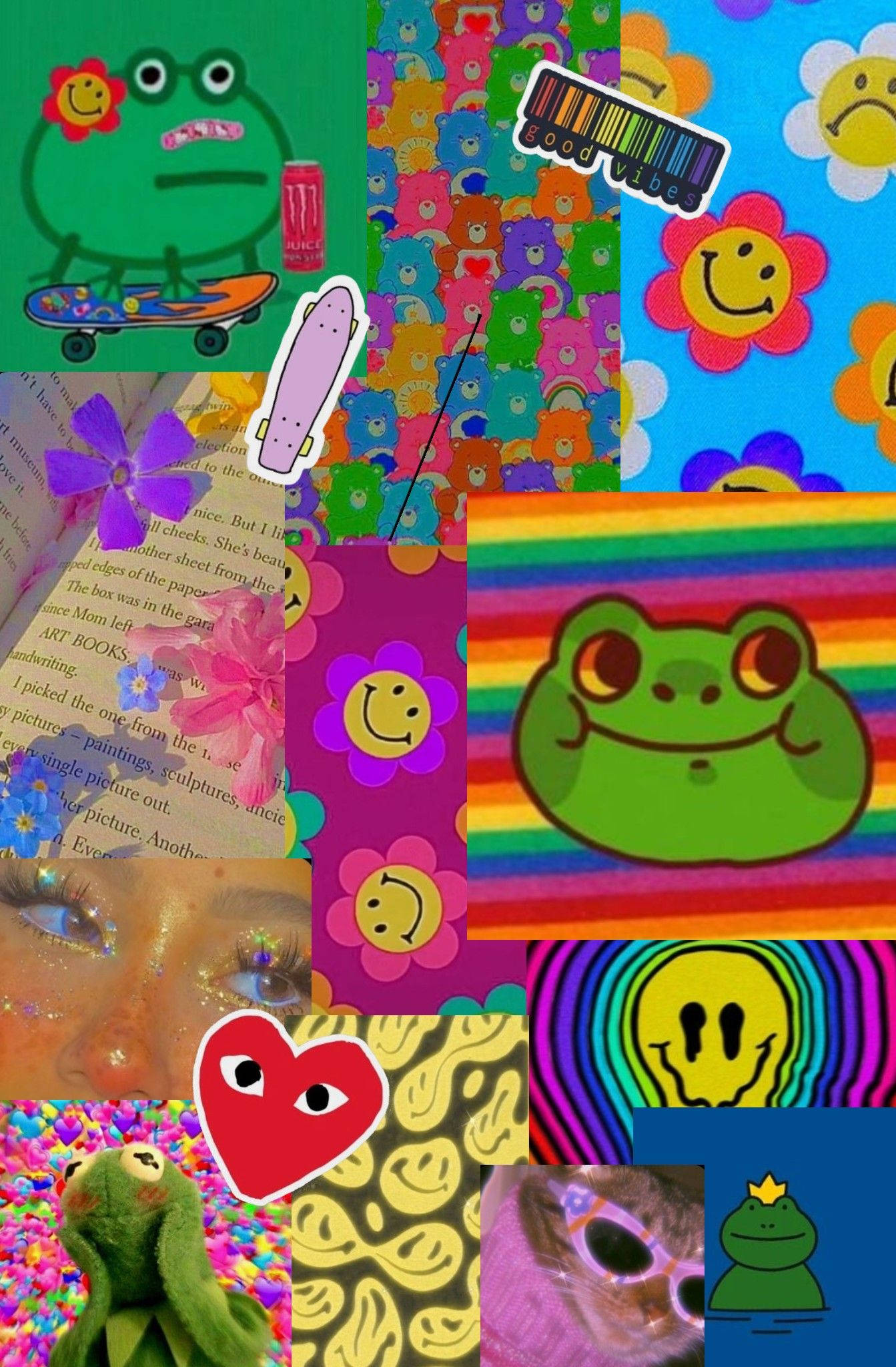 Indie Kid Estetiikka Sammakko Sydän Kukat Taustakuvat