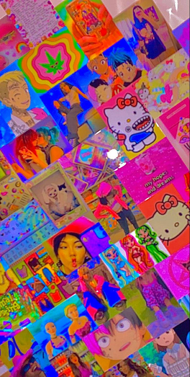Indie Kid -estetiikka Hello Kitty pinkit hahmot Taustakuvat