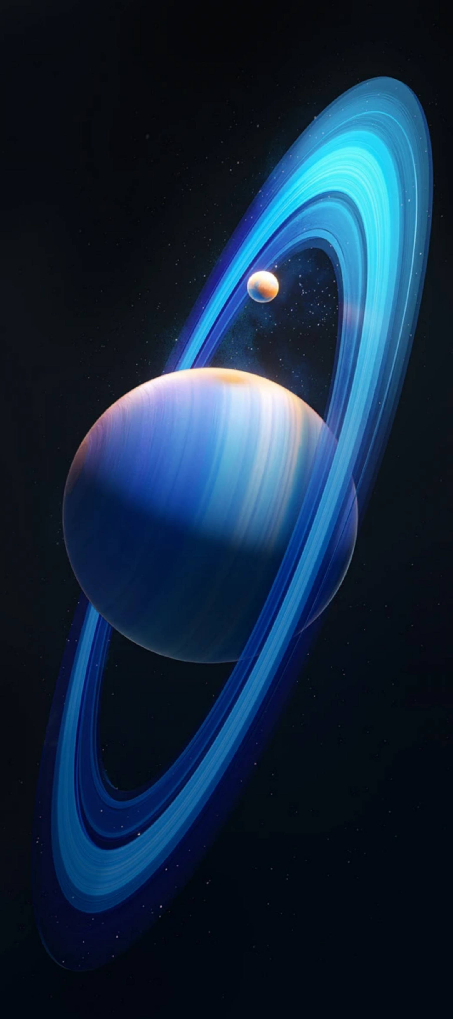 Infinix Zero ainutlaatuisessa Ultra Blue -muotoilussa Saturnus-planeetan taustalla Taustakuvat