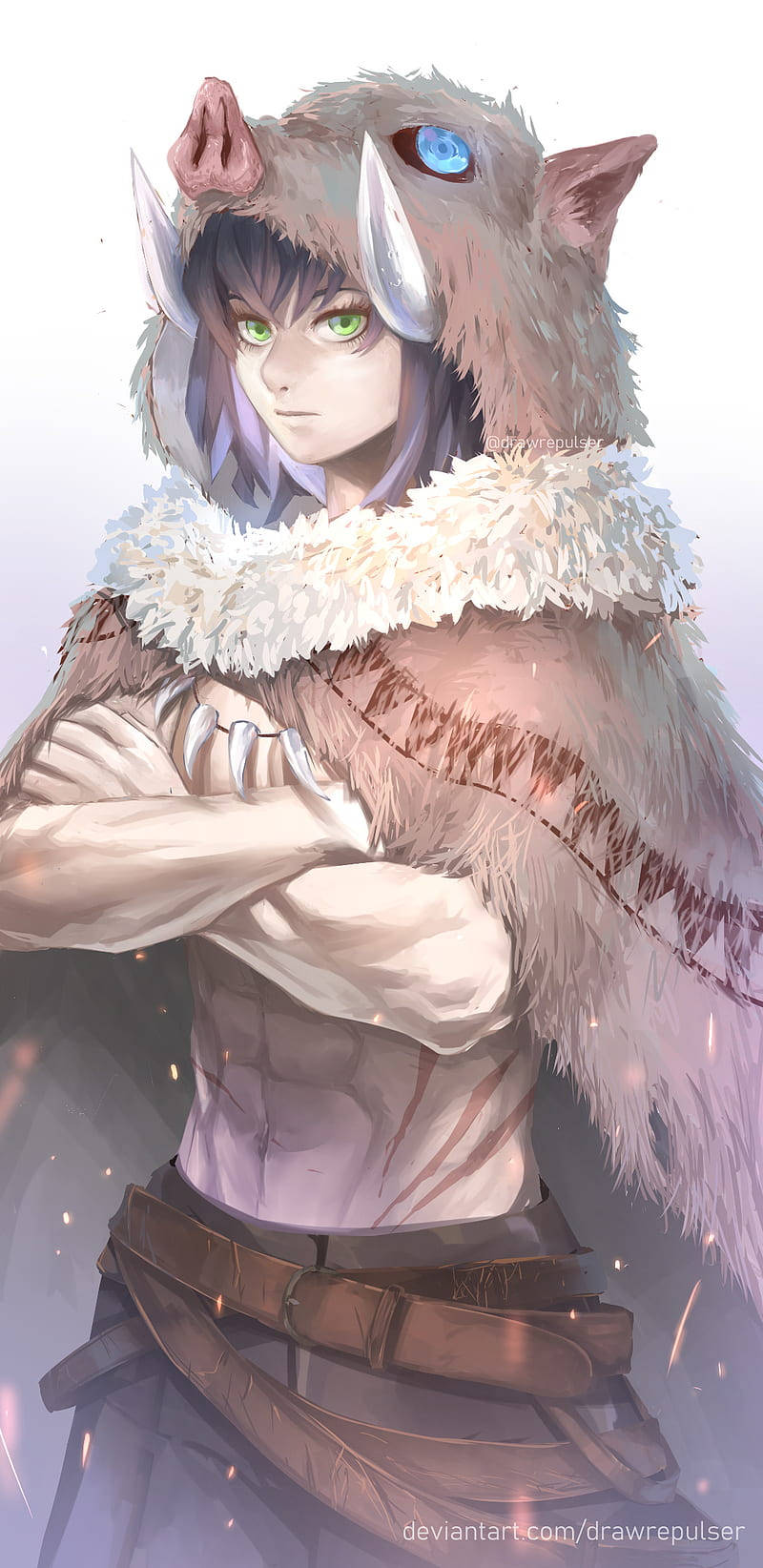 Inosuke esteettinen Demon Slayer iPhonelle Taustakuvat