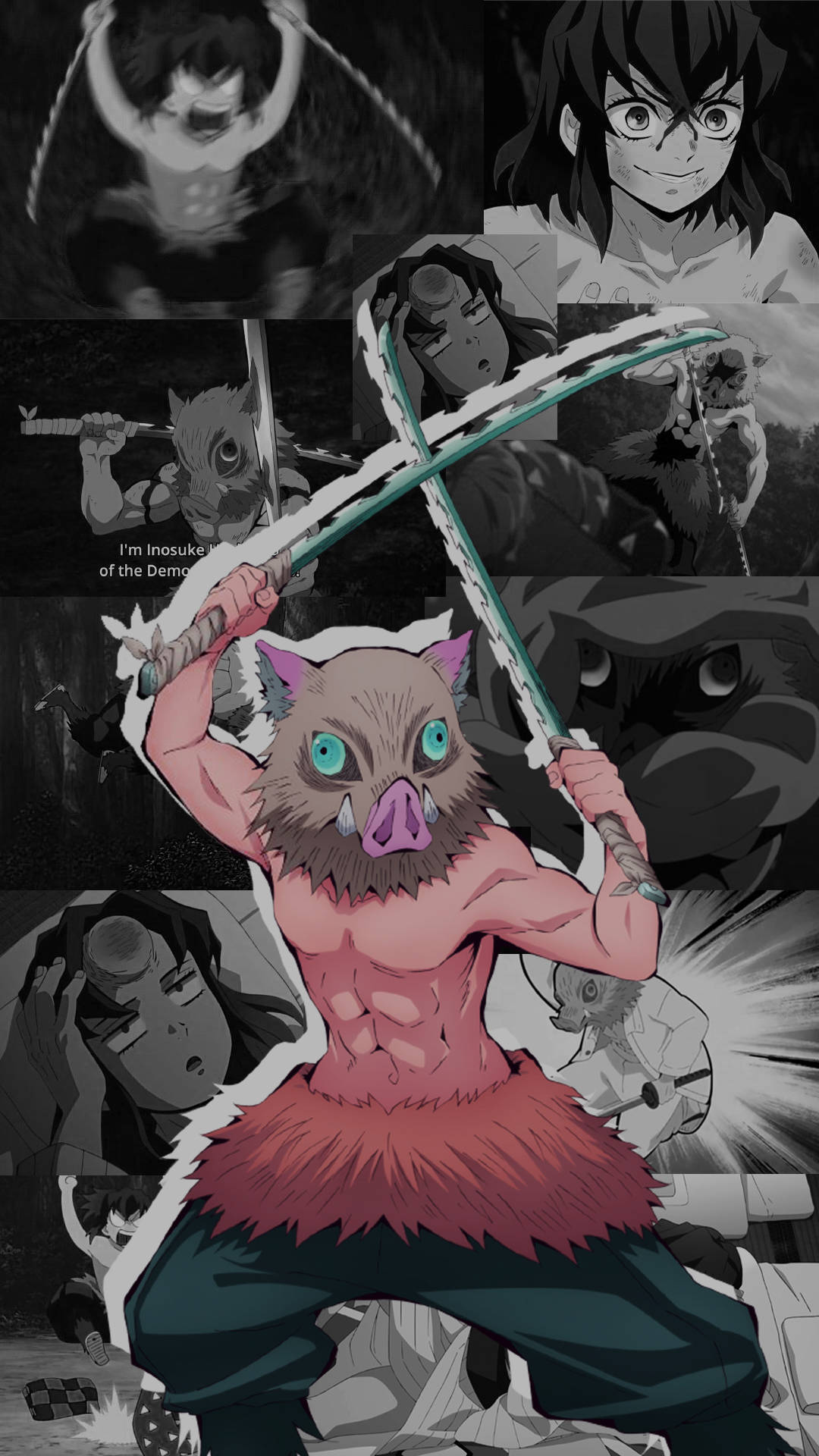 Inosuke possunaamari Demon Slayer iPhone Taustakuvat