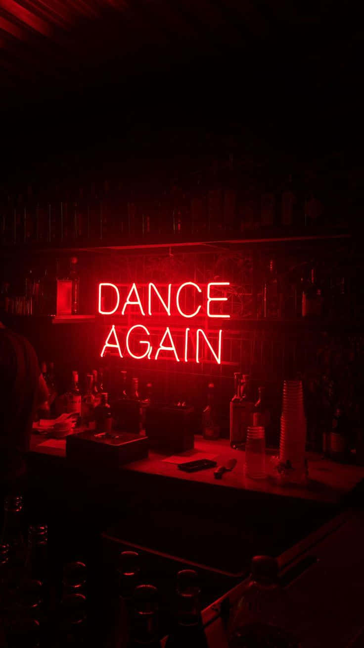 Inspirational Neon-sitaatti Tummaa Taustaa Vasten Taustakuvat