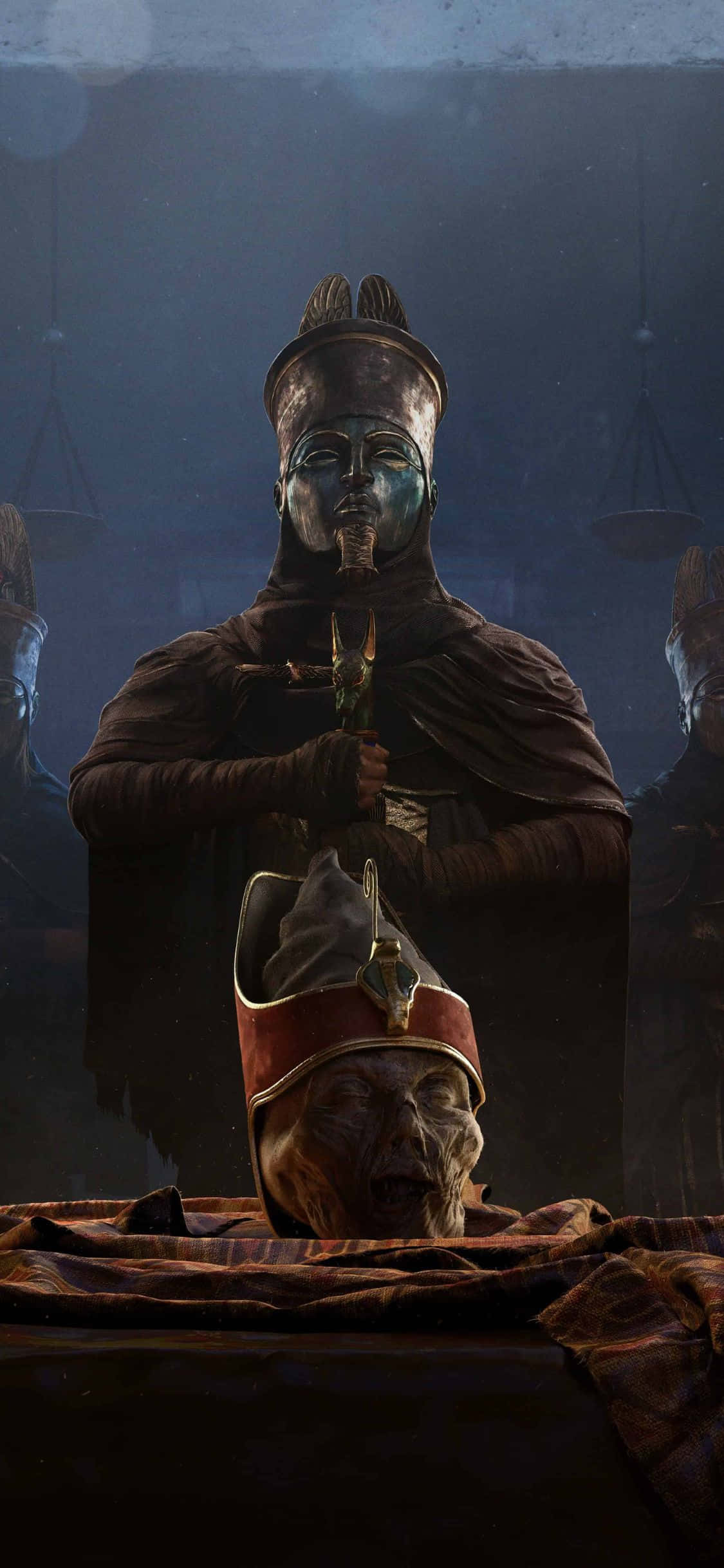Assassin's Creed Originsin seikkailullisesta maailmasta inspiroitunut, tämä silmiinpistävä iPhone X -taustakuva vangitsee varmasti mielikuvituksesi. Taustakuvat