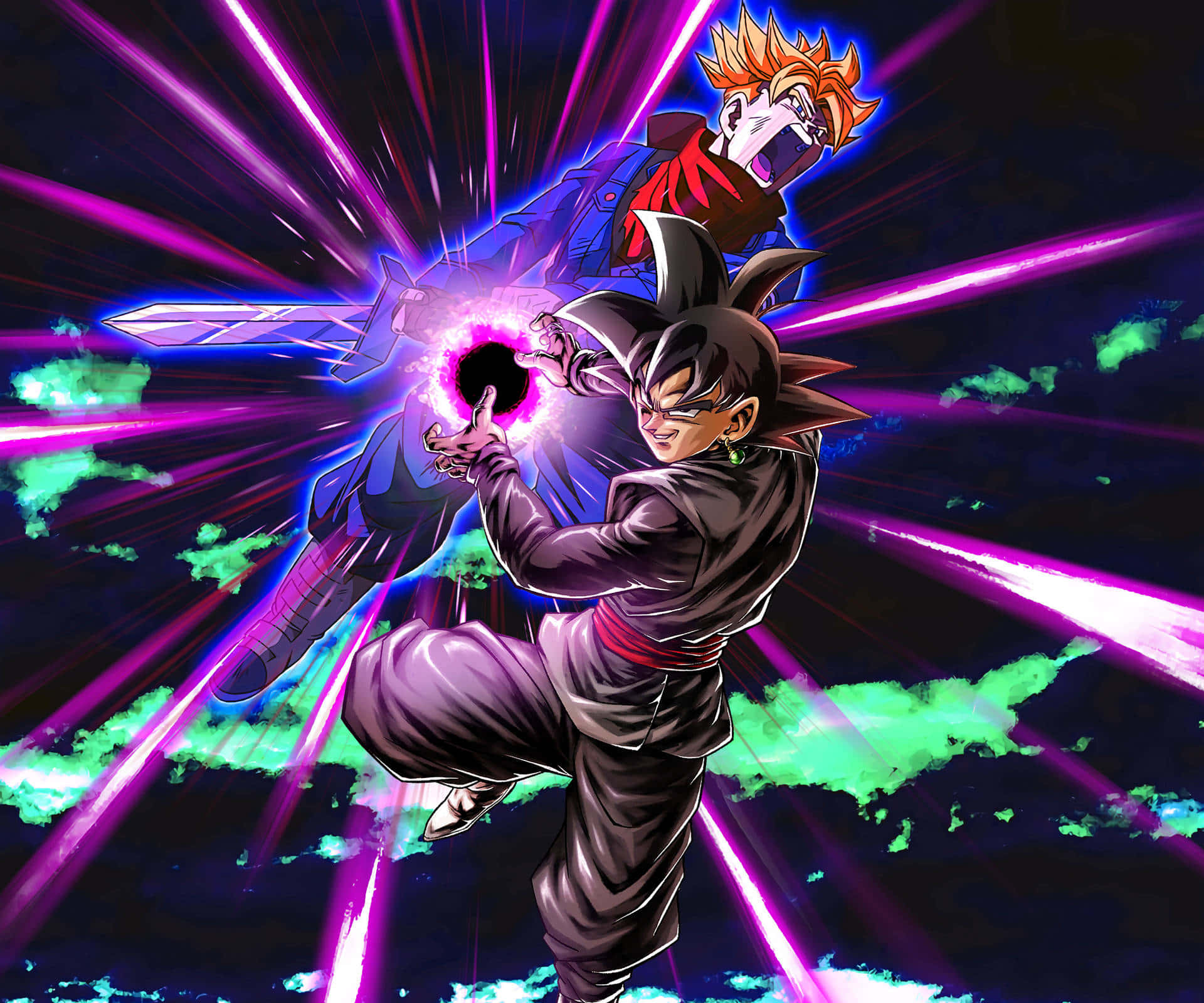 Intensiivinen Goku Black toiminnassa Taustakuvat