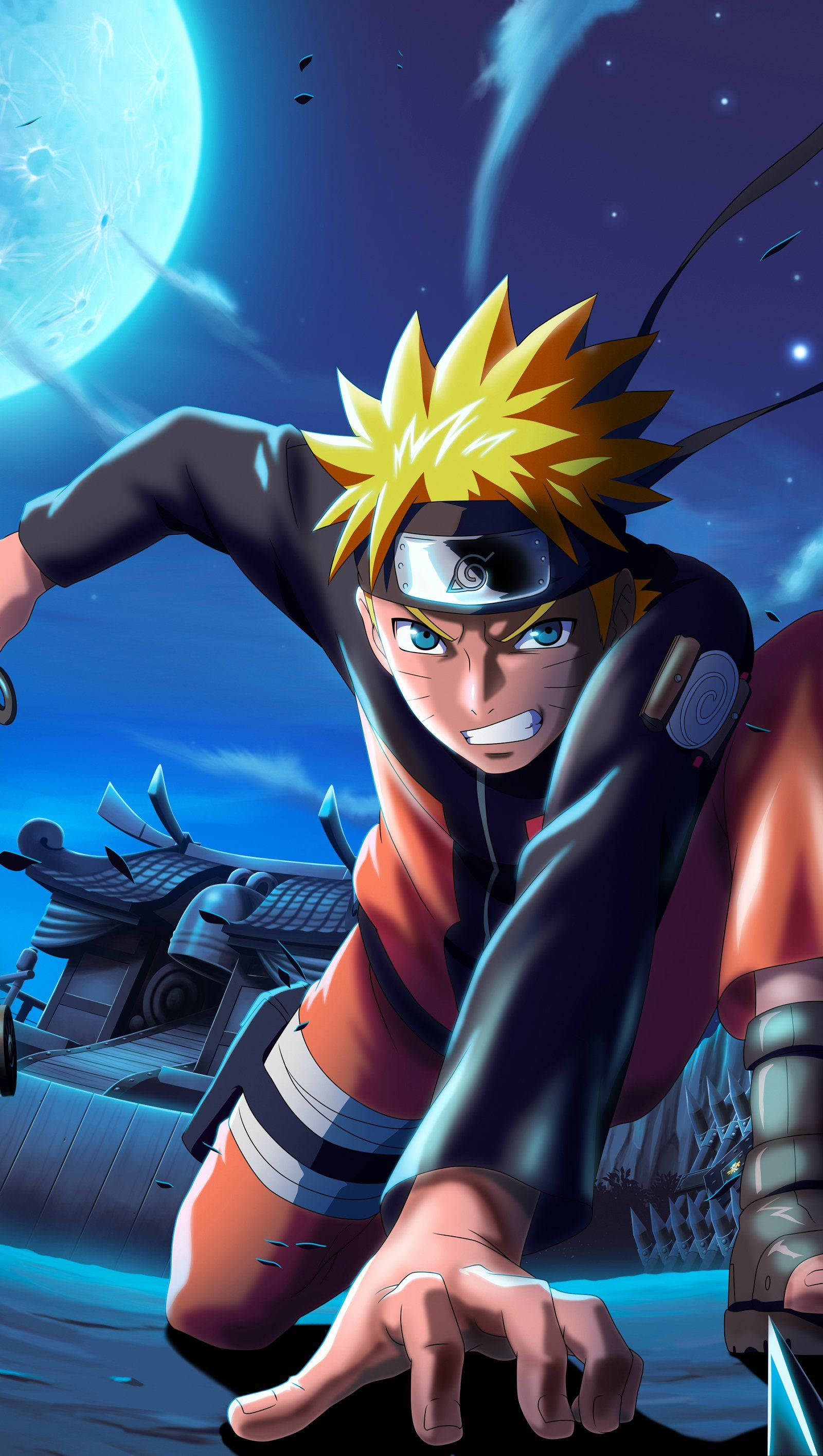 Intensiivinen Kuutamotaistelu - Naruto Mobile 4K Taustakuvat