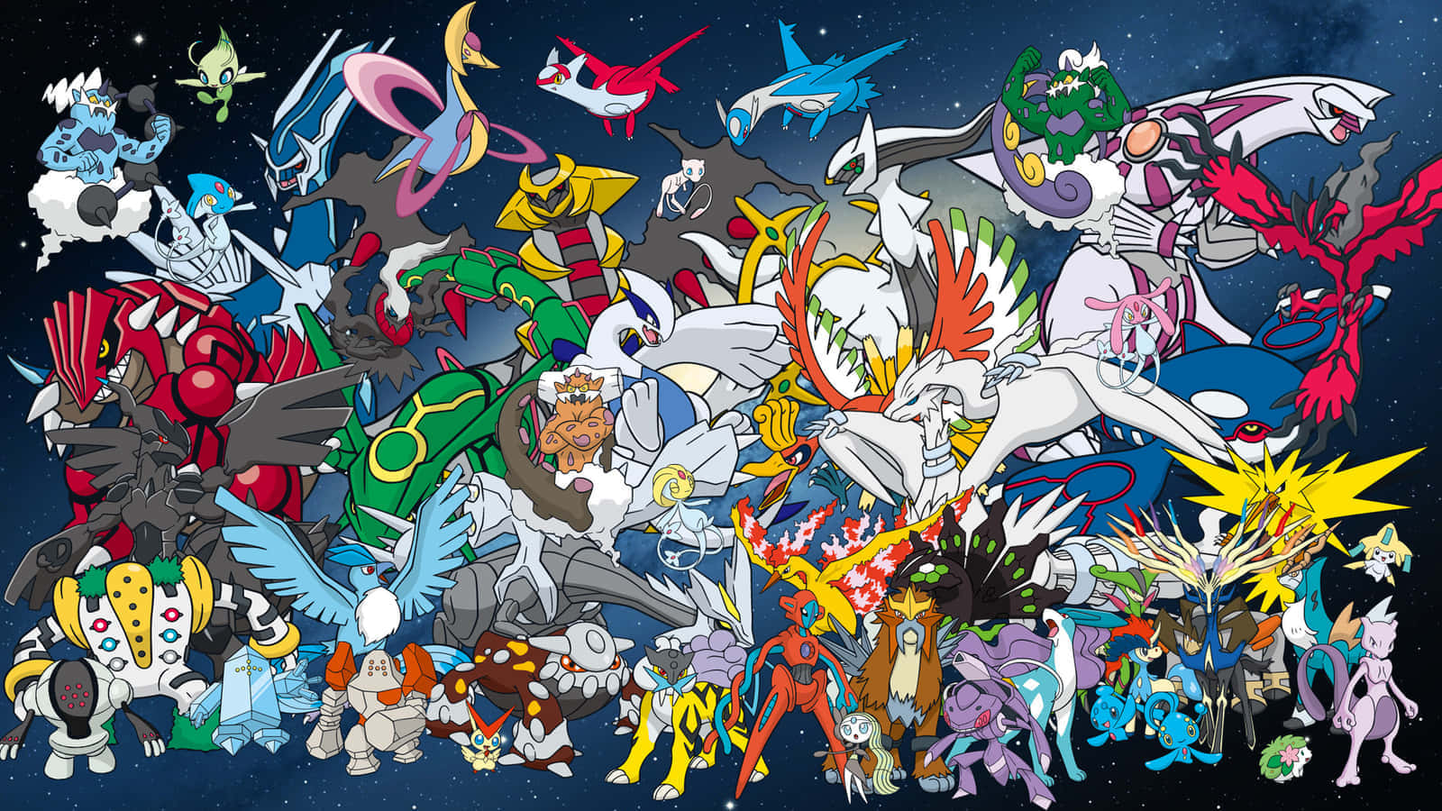 Intensiivinen taistelukohtaus legendaaristen Pokemonien kanssa Taustakuvat