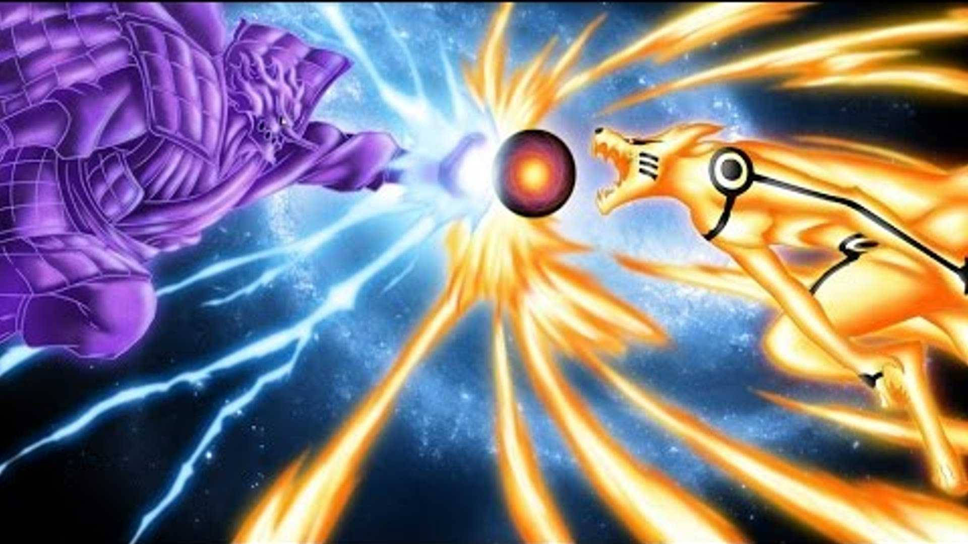 Intensiivinen yhteenotto - Kurama-tilan Naruto ja Sasuke Susano Taustakuvat