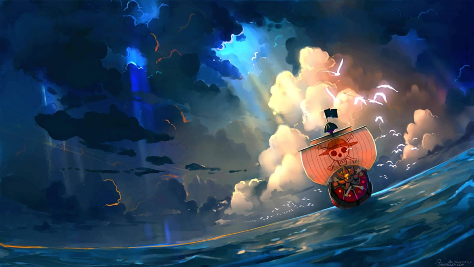 Interaktiivinen One Piece -taideteos Taustakuvat