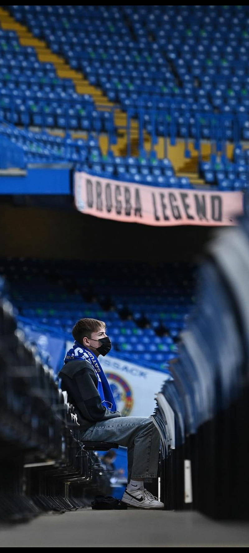Intohimoinen fani Stamford-stadionilla Taustakuvat