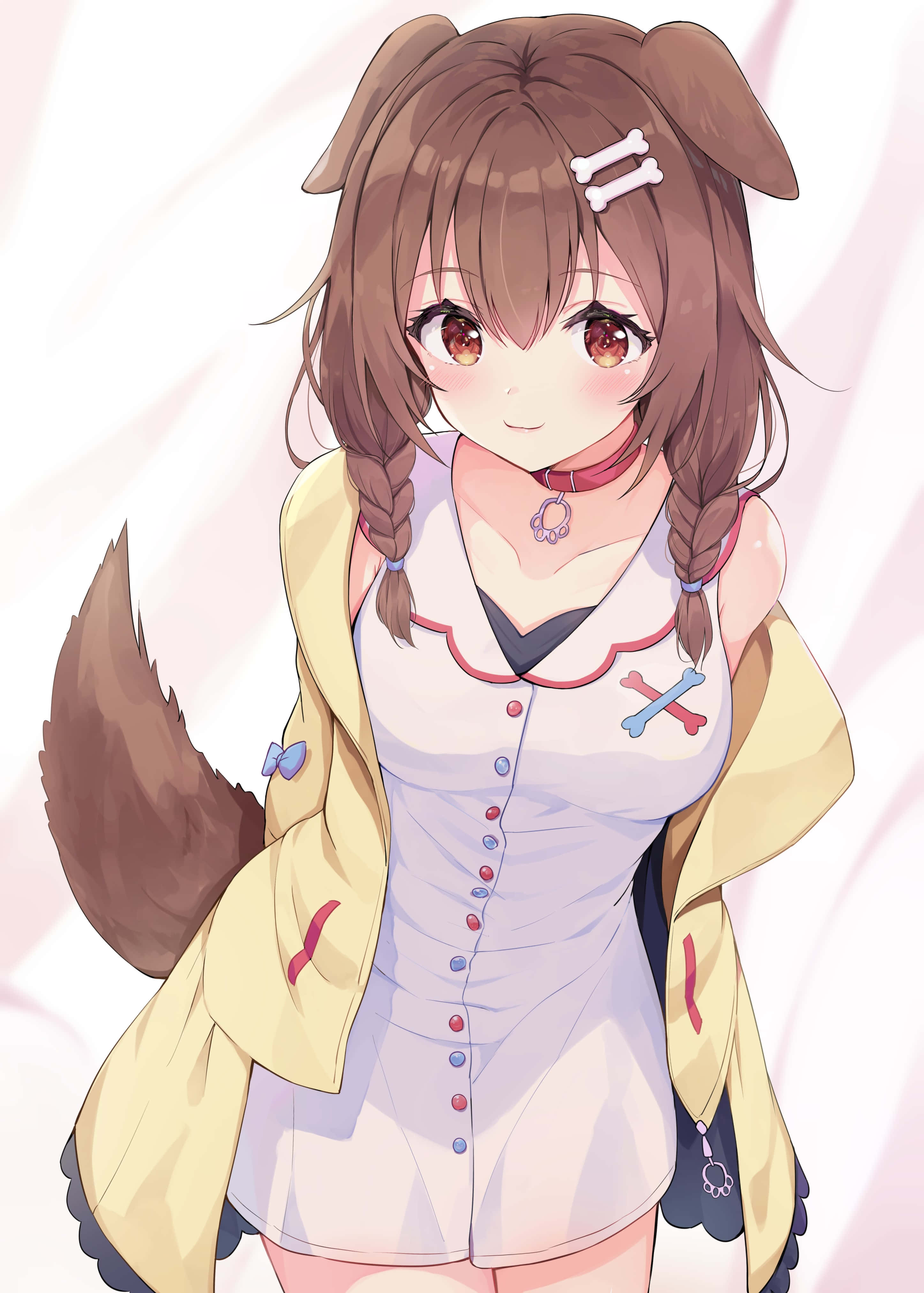 Inugami Korone piilottelee käsiään Taustakuvat