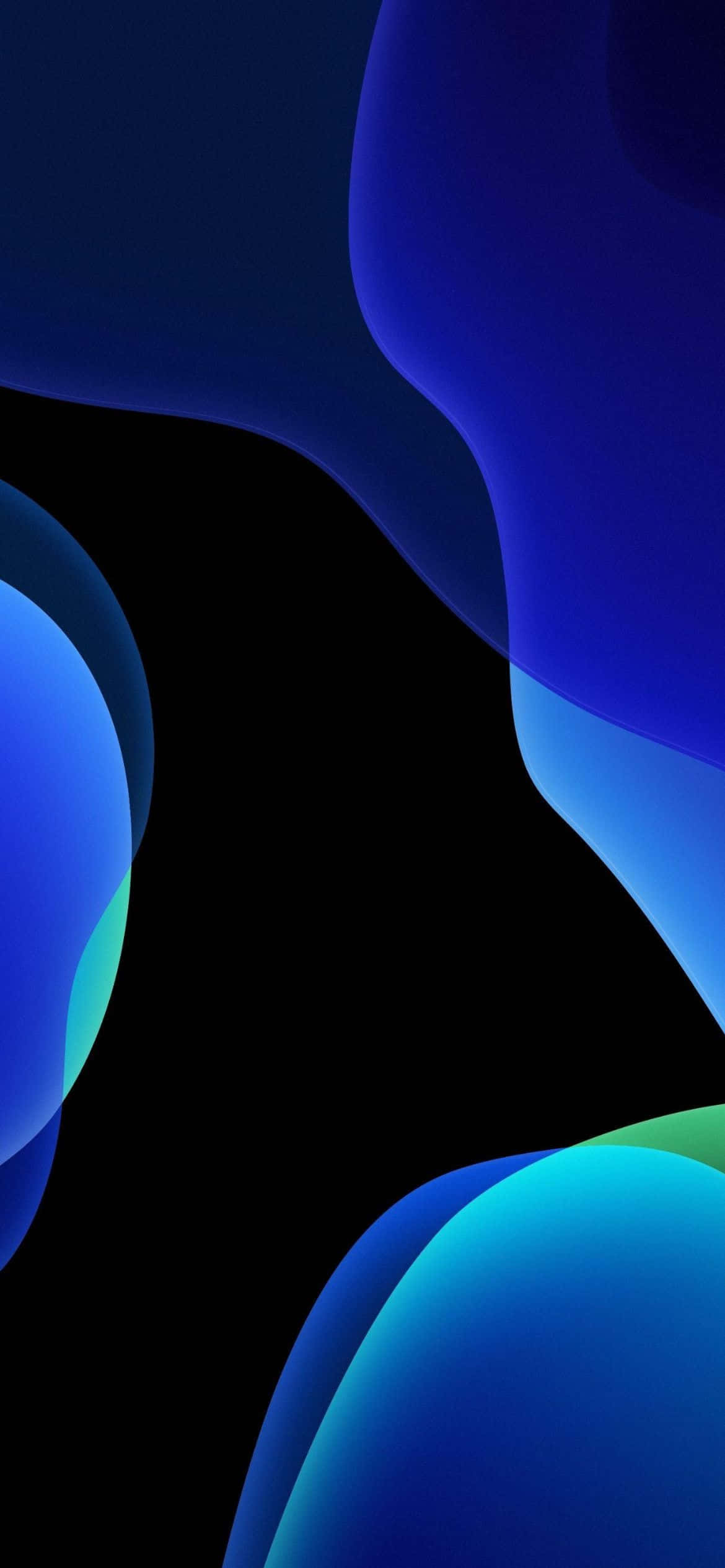iOS 13 esteettinen sinivihreä tausta Taustakuvat
