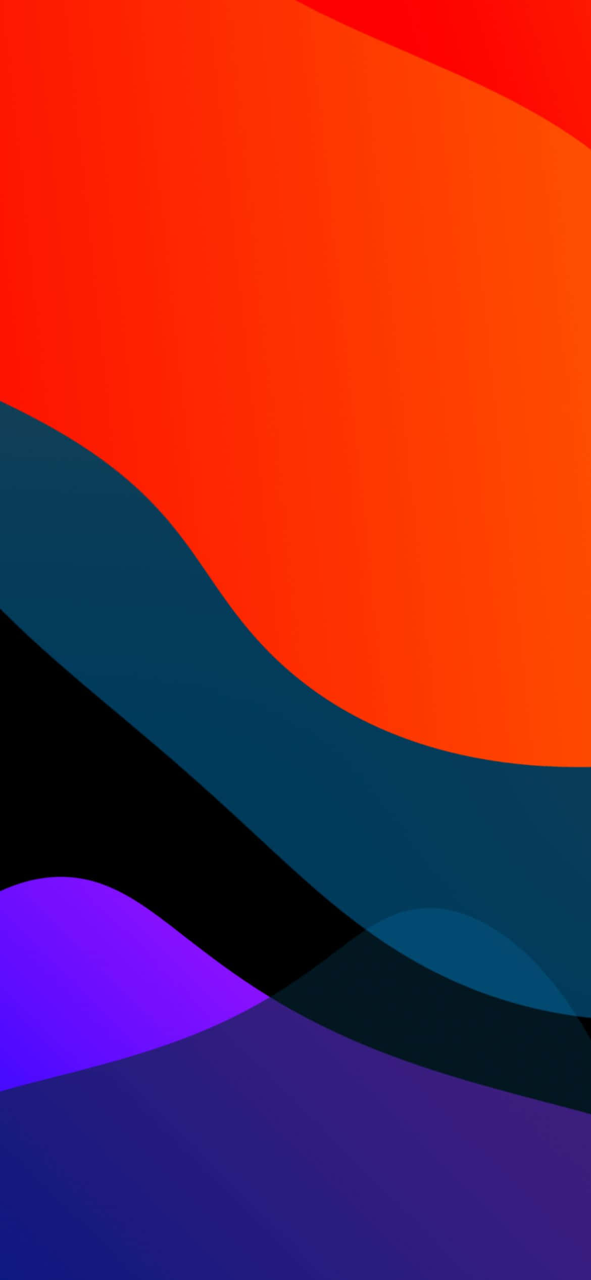 iOS 13 oranssi ja sininen tausta Taustakuvat