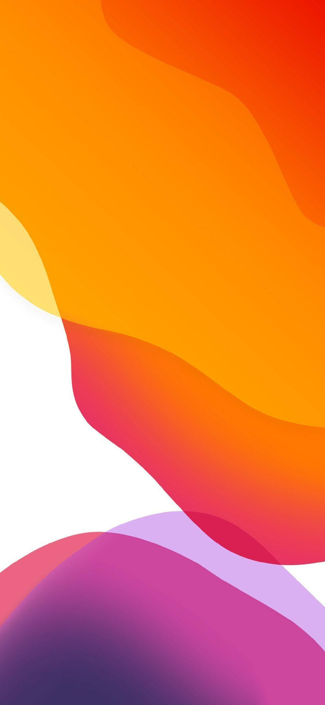 iOS 13 Oranssi Lukitusnäyttö Taustakuvat