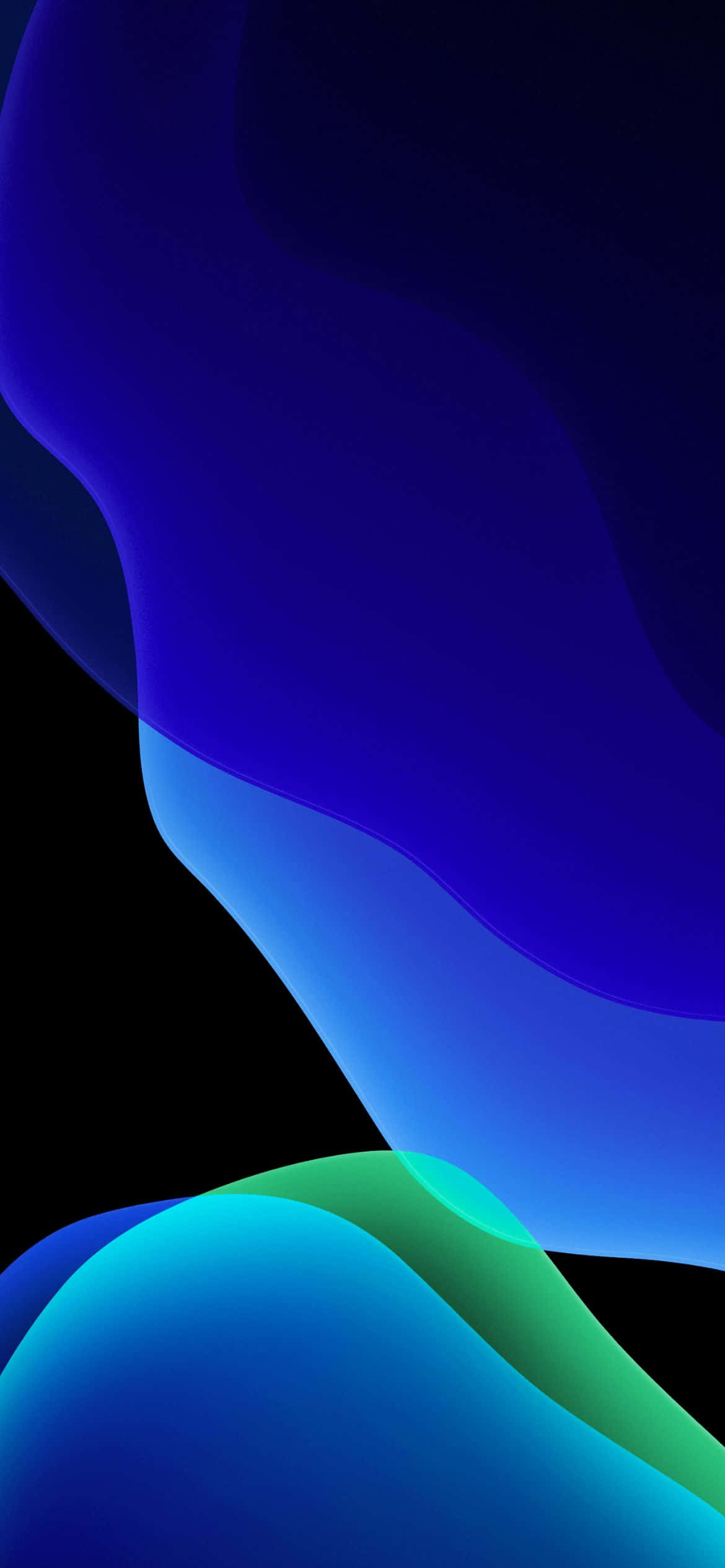 iOS 13 sinivihreä tausta Taustakuvat