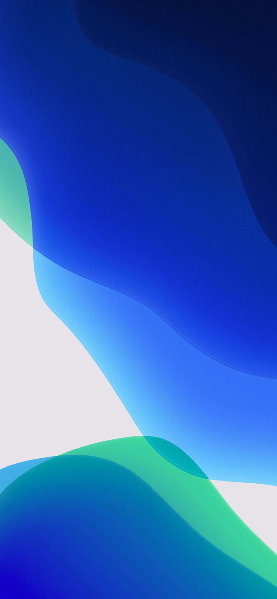 iOS 13 valko-sini-vihreä tausta Taustakuvat