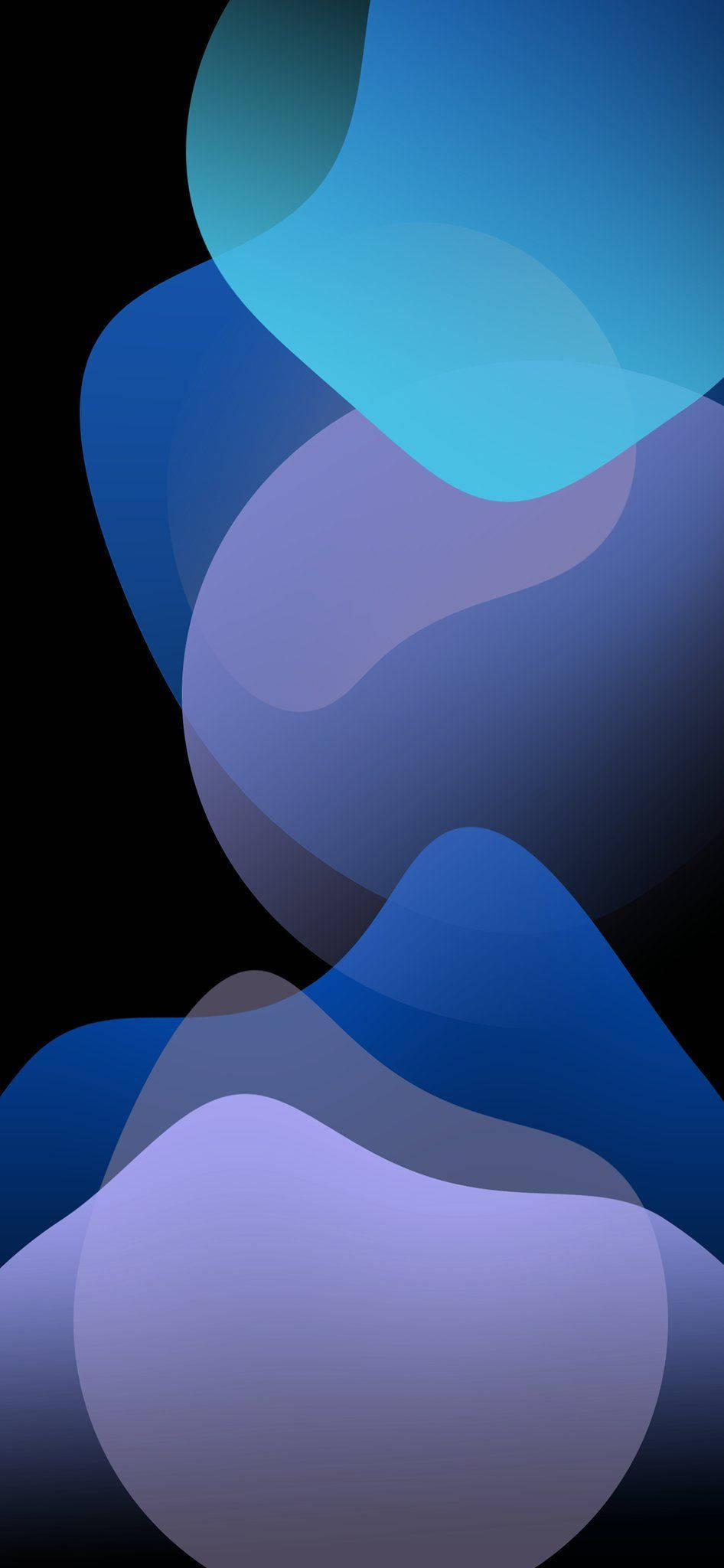 iOS 13 violetti tumma tila Taustakuvat