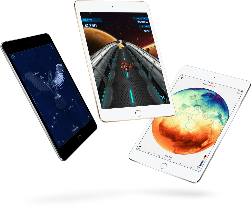 iPad Pro -mallit sovelluksia näyttämässä Taustakuvat