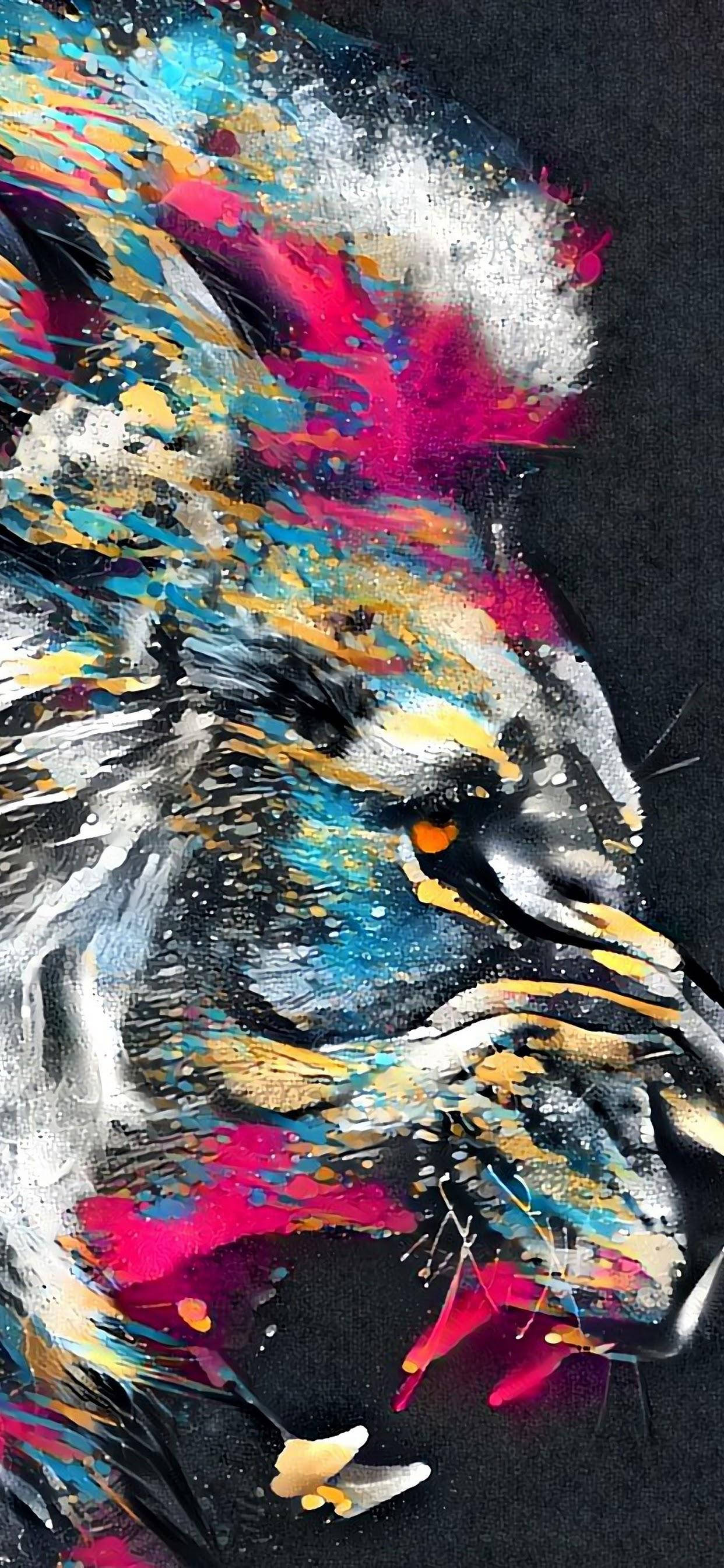 iPhone 11 Pro Max Leijona Maalaus Taustakuvat