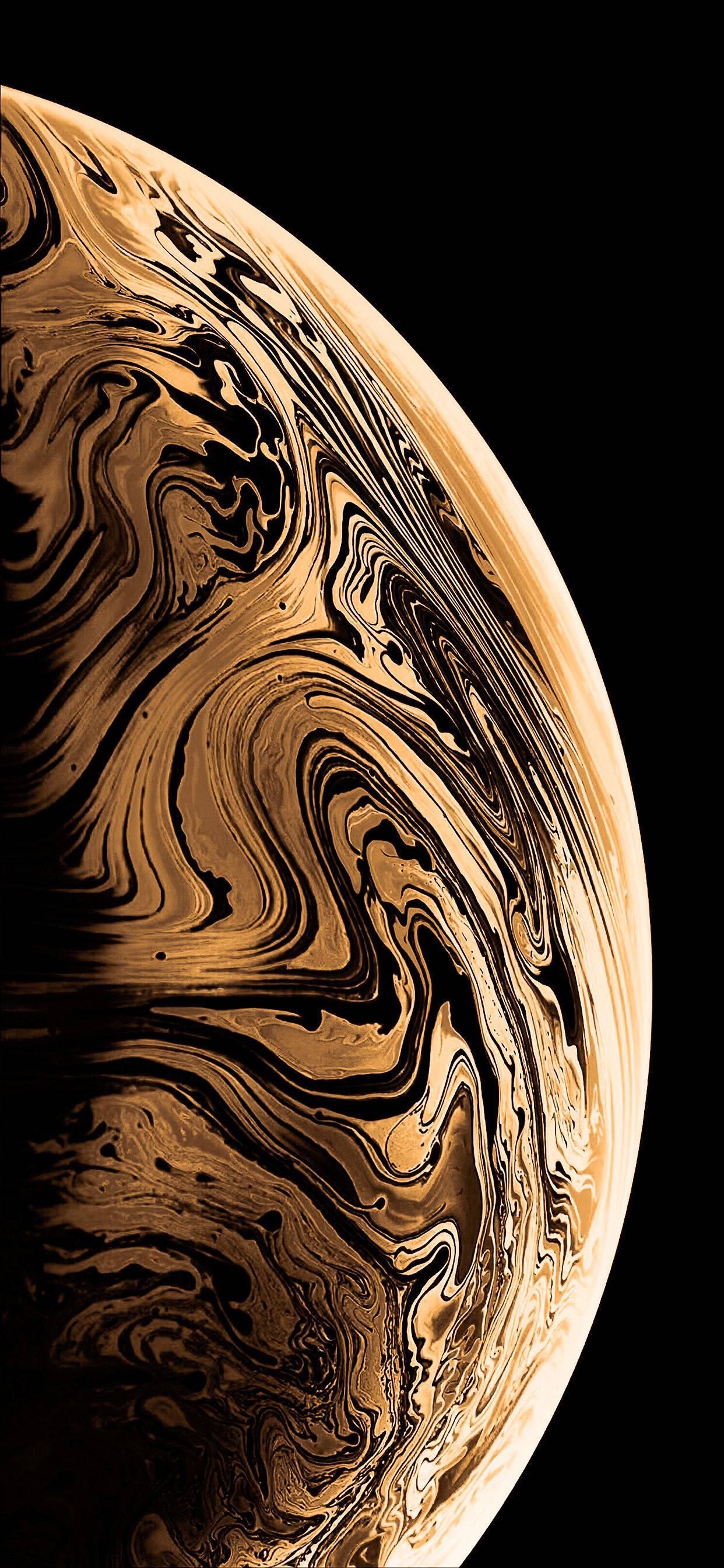 iPhone 12 Pro Max kultainen planeetta Taustakuvat