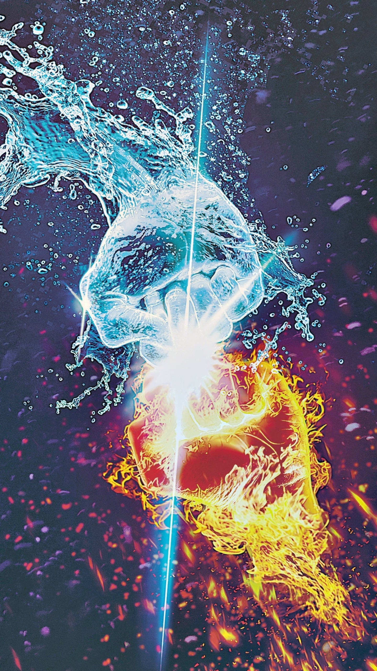 iPhone 12 Pro Max Water And Fire Taustakuvat