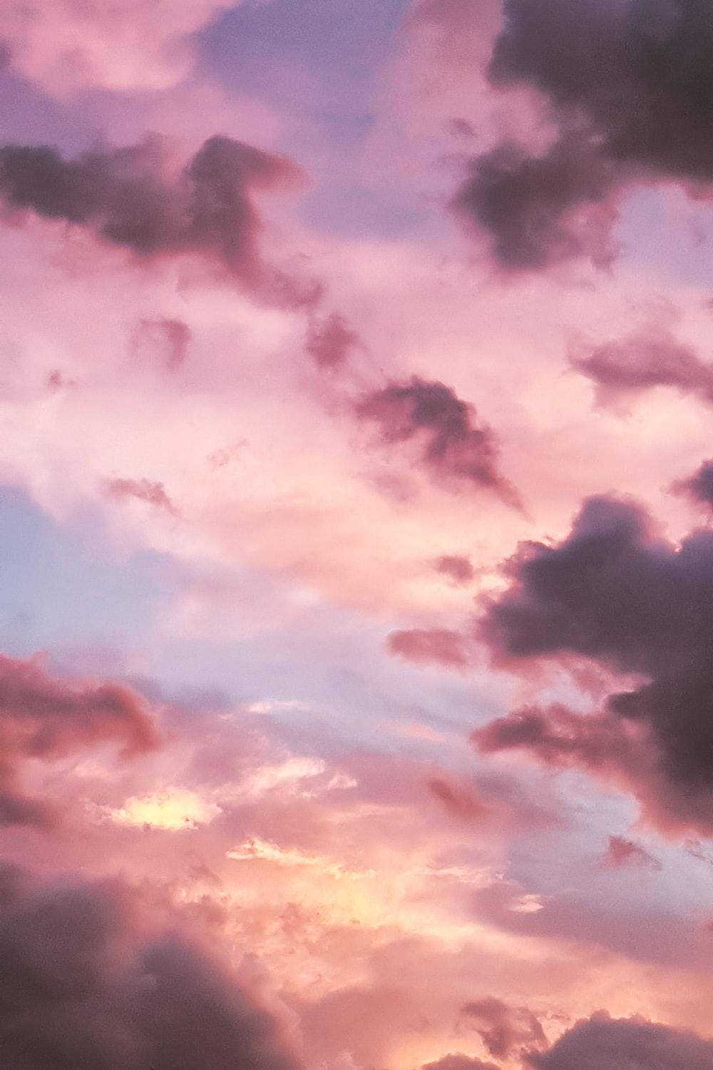iPhone Pink Aesthetic Auringonlasku Taustakuvat
