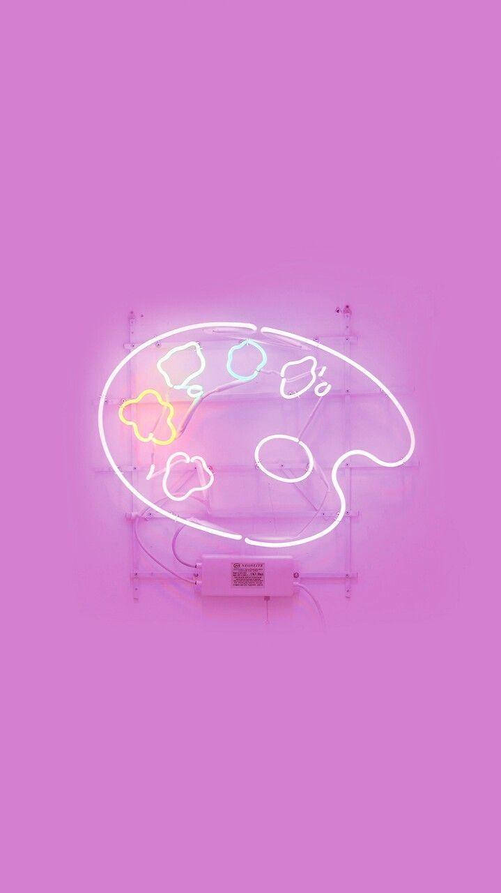 iPhone Pink Aesthetic Neon-Paletti Taustakuvat
