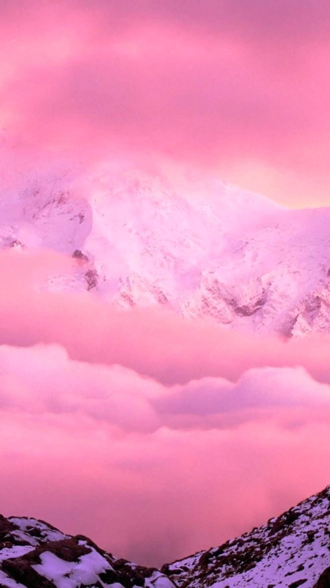 iPhone Pink Estetiikka Lumivuori Taustakuvat