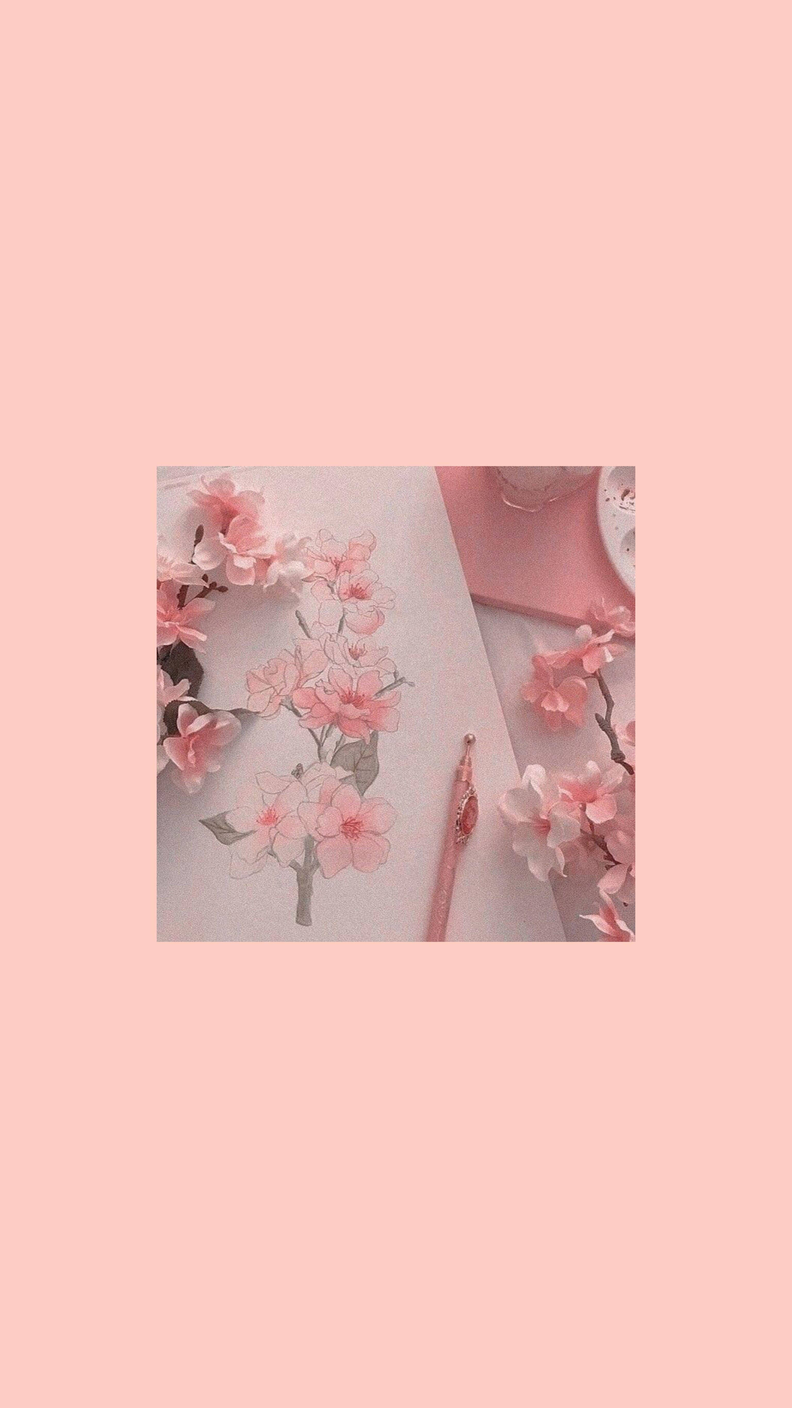 iPhone Pink Estetiikka Paperitarvikkeet Taustakuvat