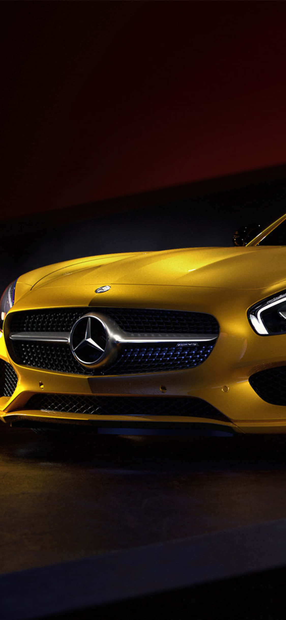 iPhone X AMG GT-R -taustakuva sinappikeltainen AMG GT Taustakuvat