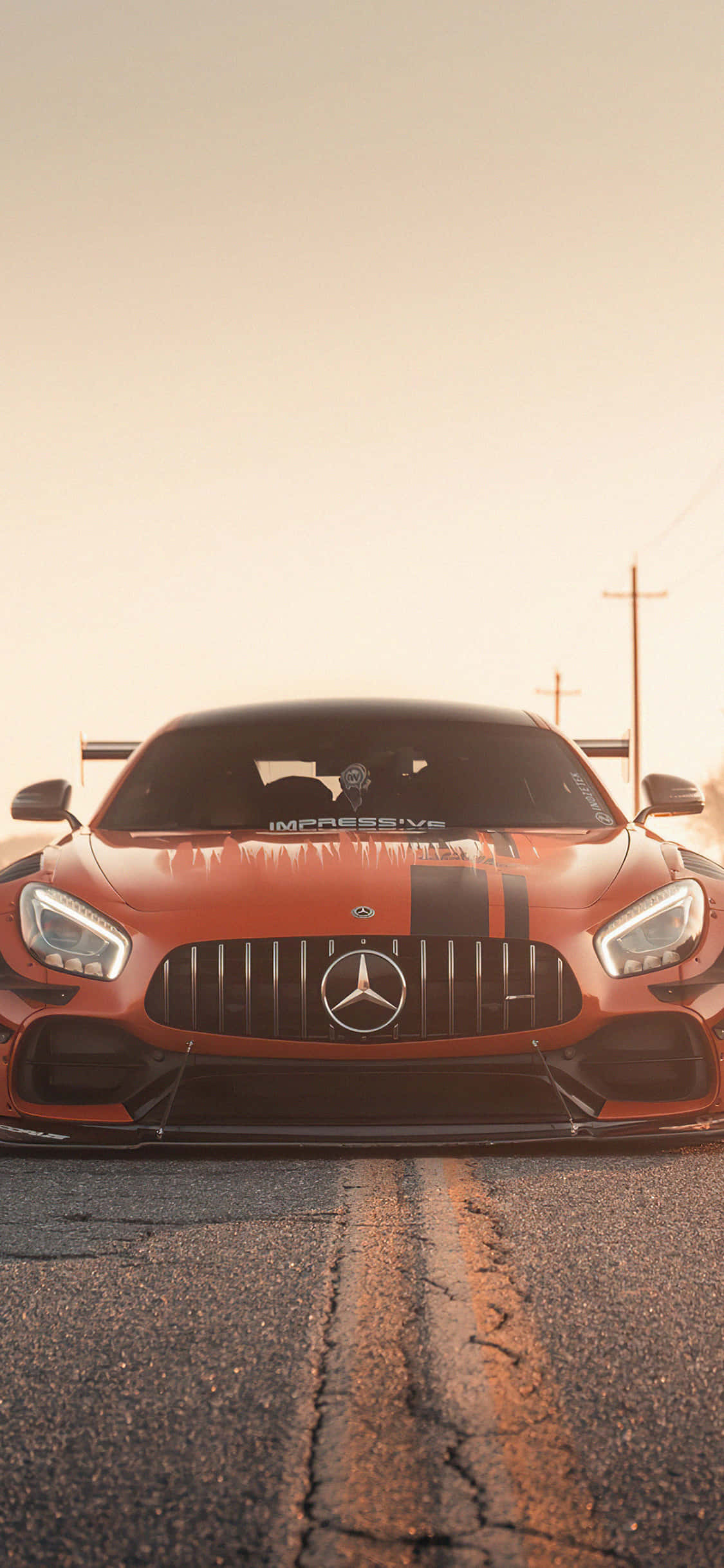 iPhone X Amg Gt-r -taustakuva Oranssi Etuosa AMG GT Taustakuvat