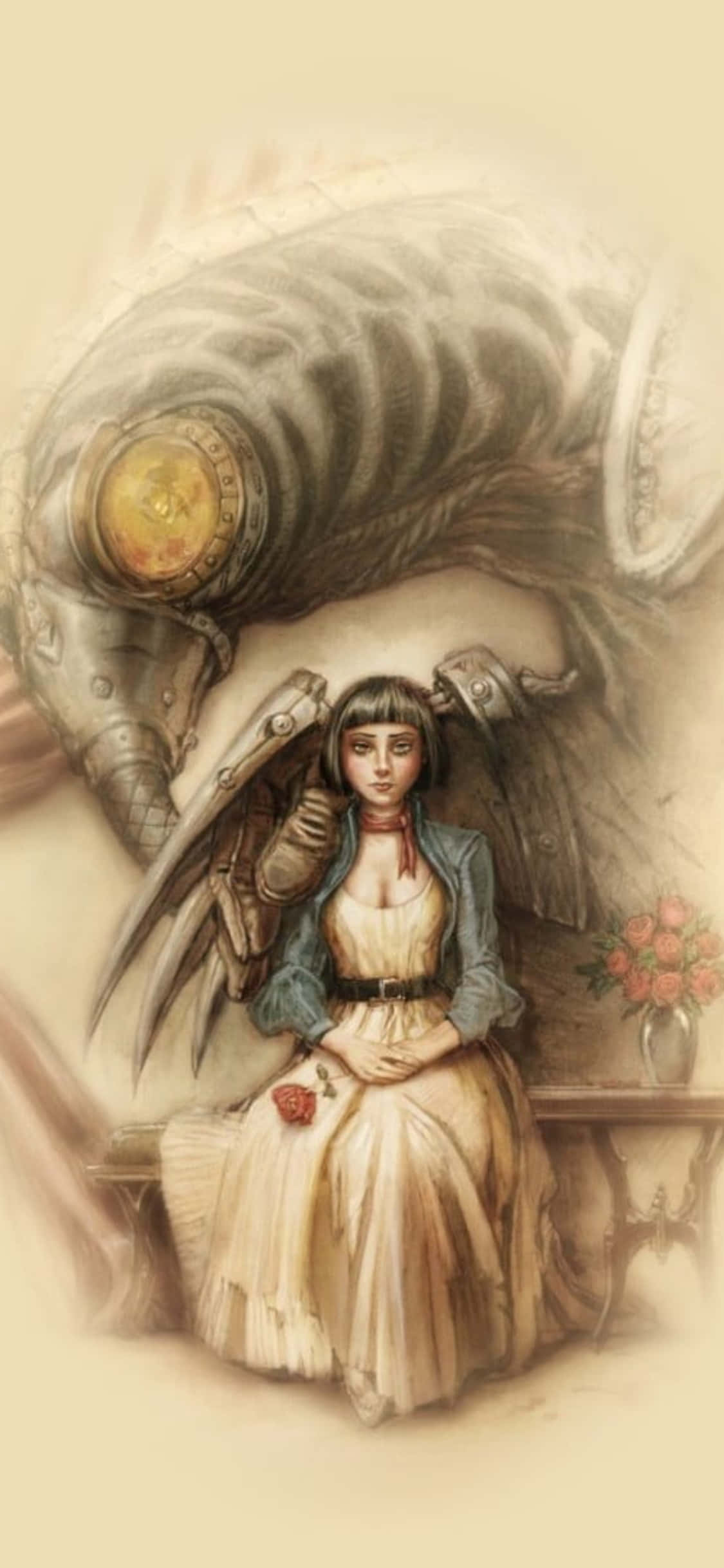 iPhone X Bioshock Infinite -fanitaidetta Songbirdistä Taustakuvat