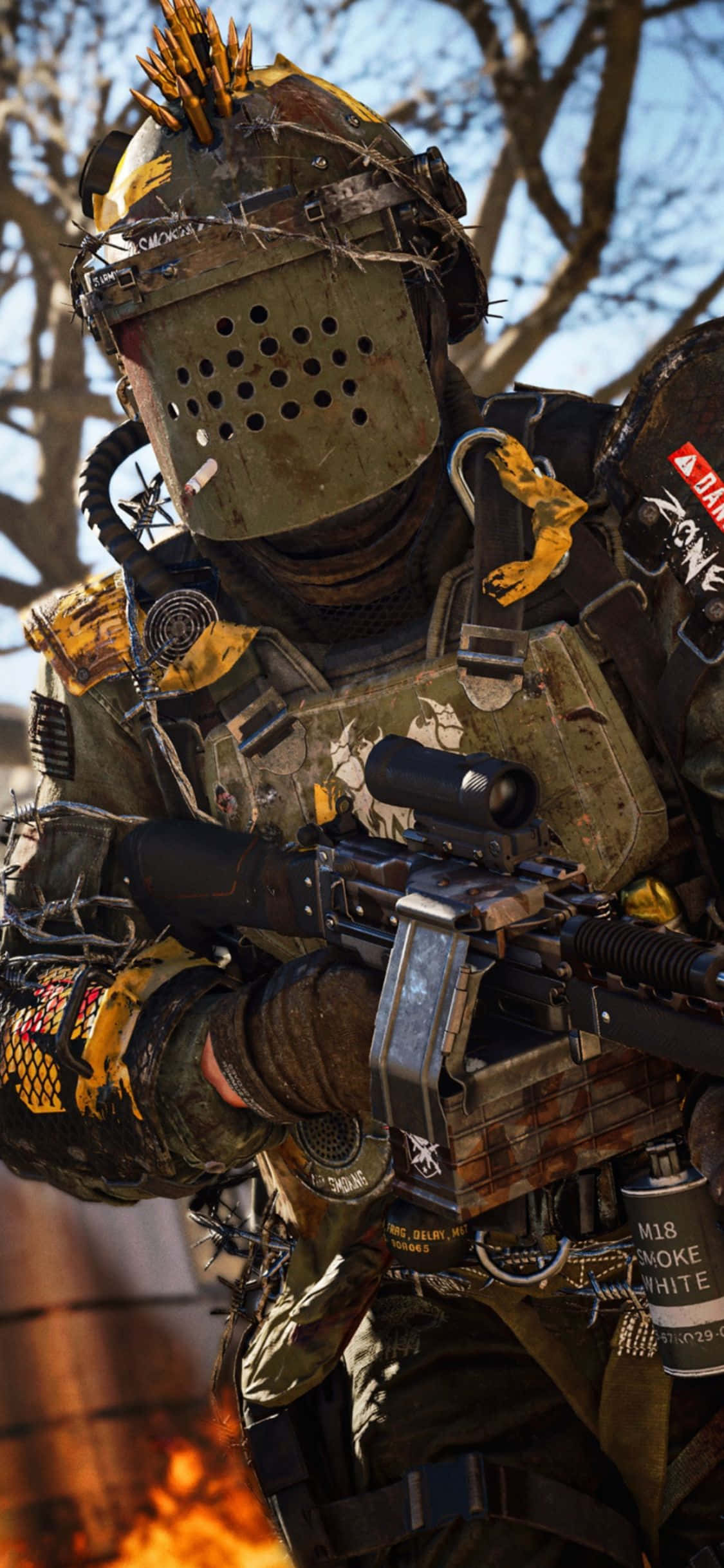 iPhone X Call Of Duty Black Ops Cold War -tausta sotilas Taustakuvat