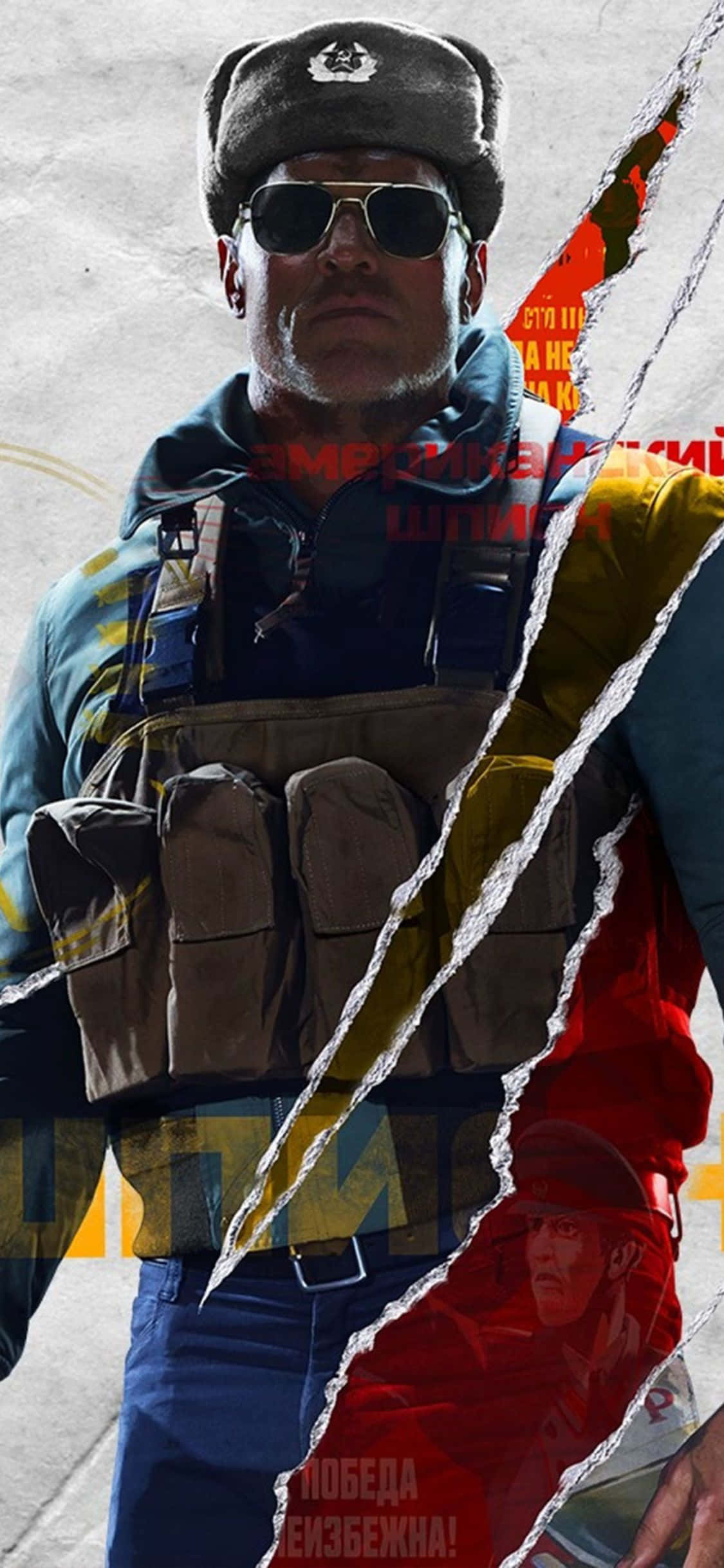 iPhone X Call Of Duty Black Ops Cold War -taustakuva venäläinen hahmo Taustakuvat
