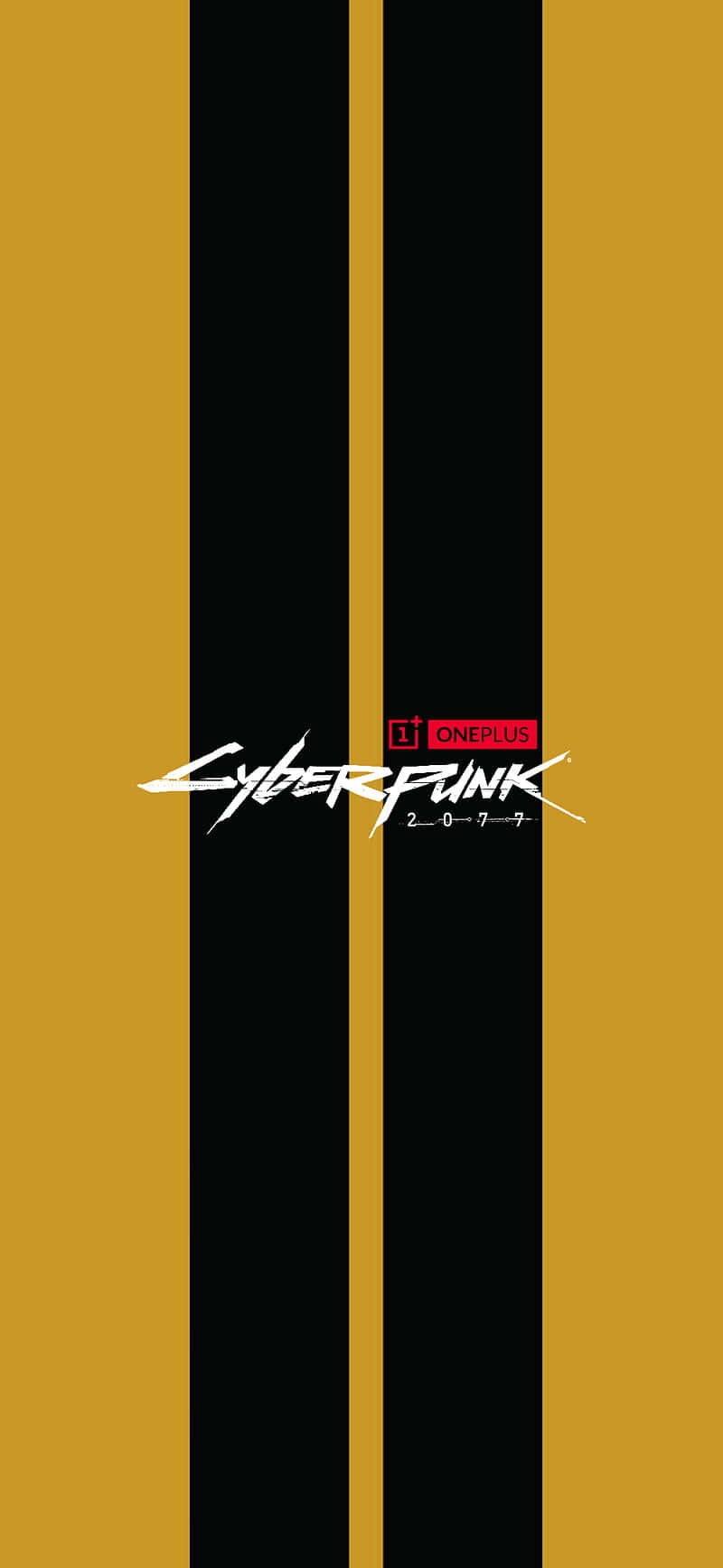 iPhone X Cyberpunk 2077 -tausta keltainen mustilla raidoilla Taustakuvat